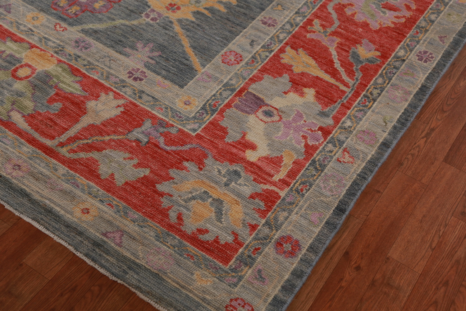 Vegetable Dye Floral Oushak Oriental Large Rug 10x14