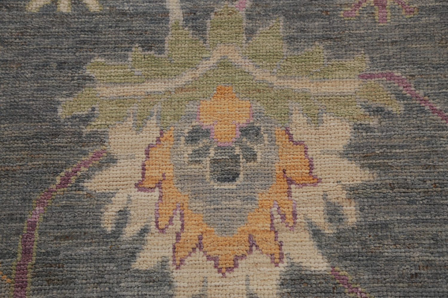 Vegetable Dye Floral Oushak Oriental Large Rug 10x14