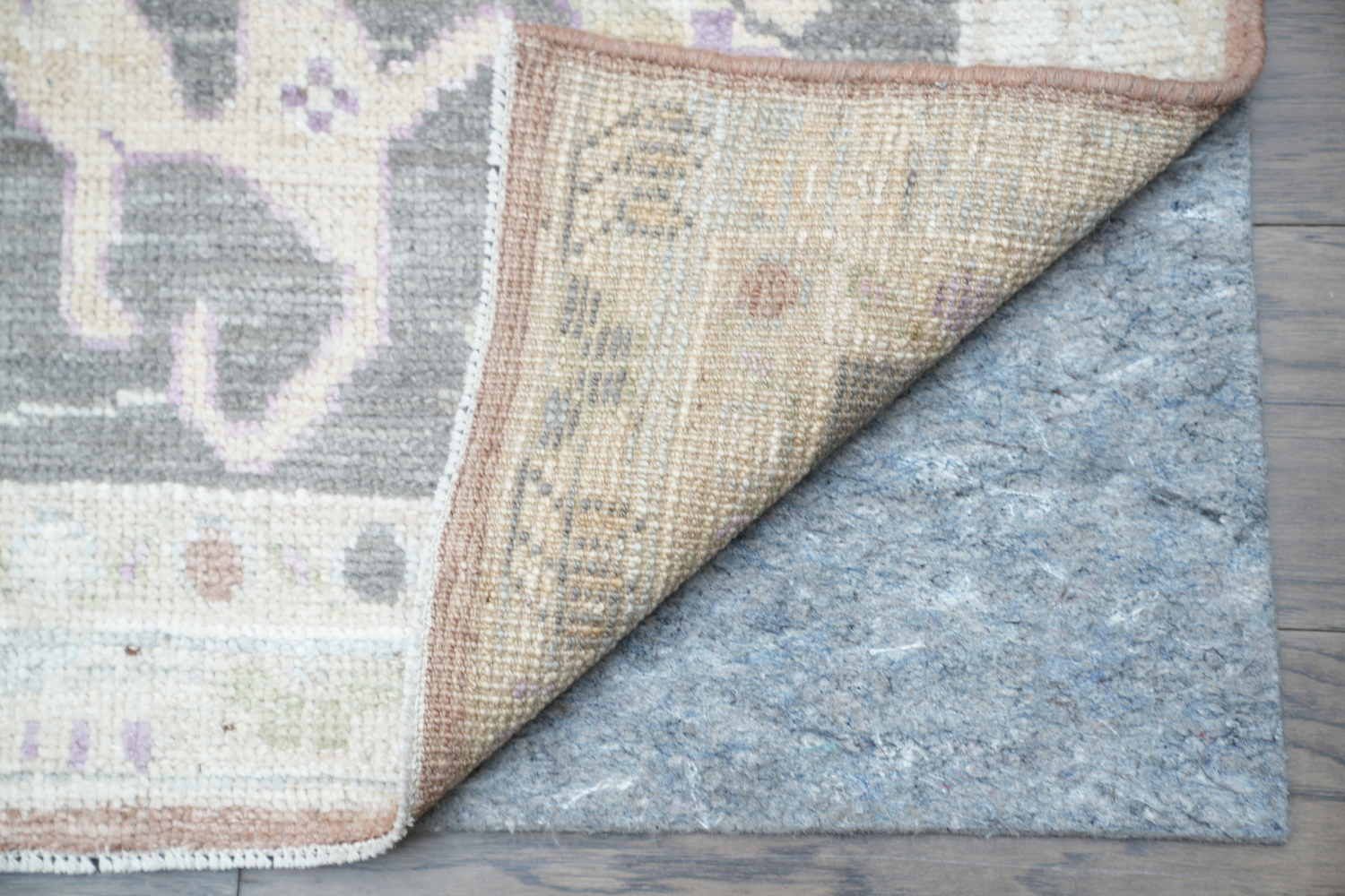 Rust and Gray Oushak Vegetable Dye Area Rug 9x12