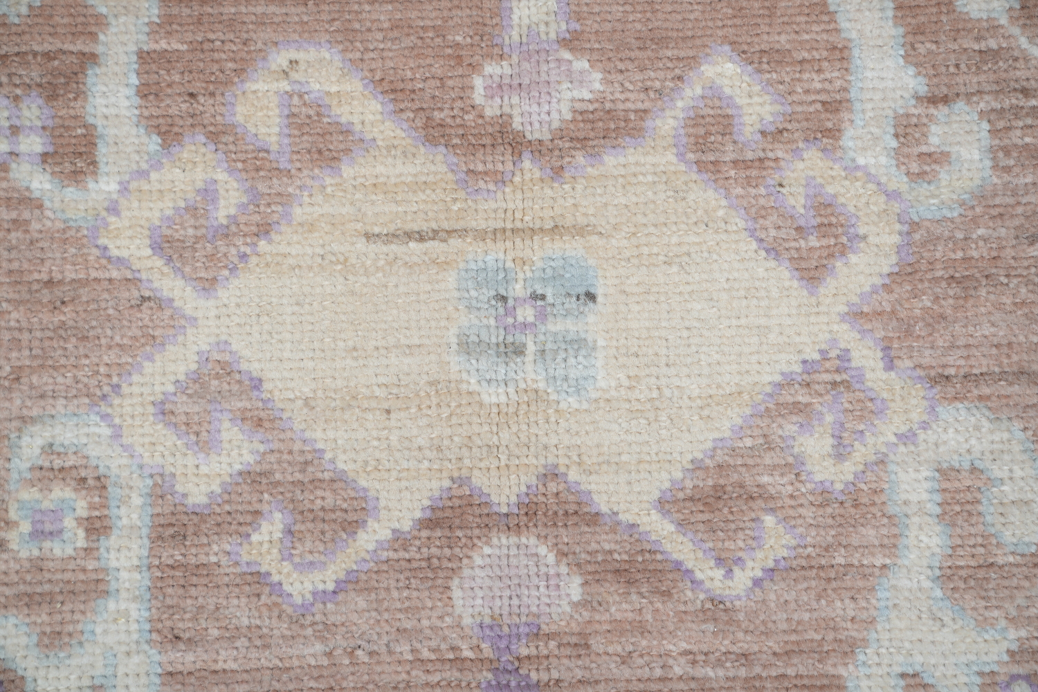 Rust and Gray Oushak Vegetable Dye Area Rug 9x12