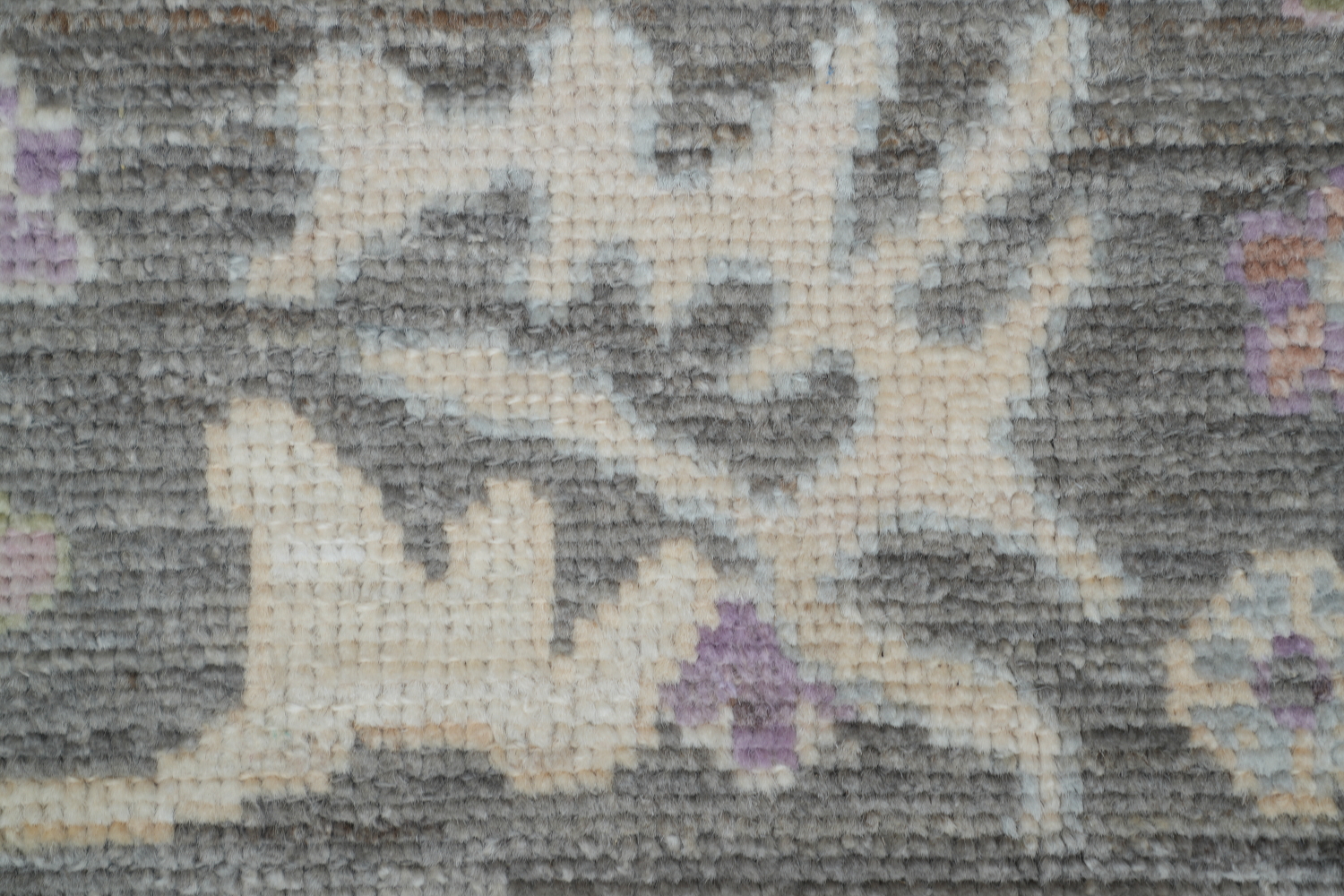 Rust and Gray Oushak Vegetable Dye Area Rug 9x12