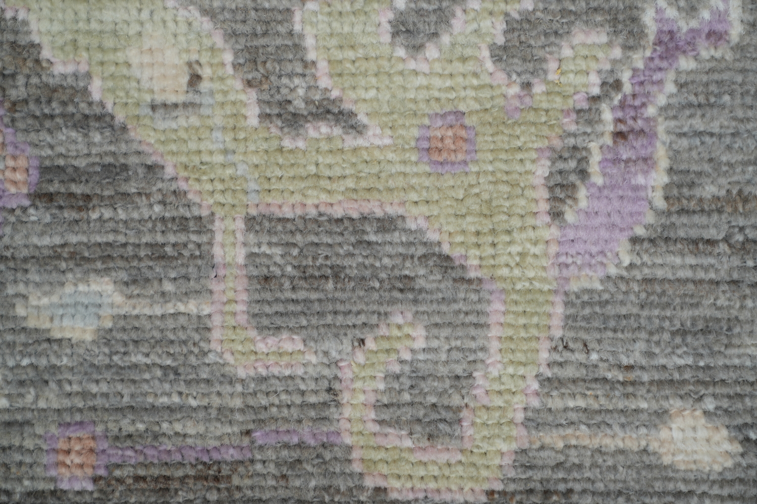 Rust and Gray Oushak Vegetable Dye Area Rug 9x12