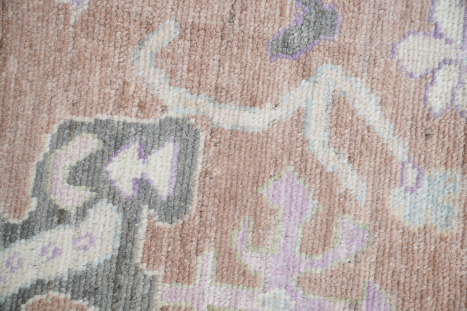 Rust and Gray Oushak Vegetable Dye Area Rug 9x12