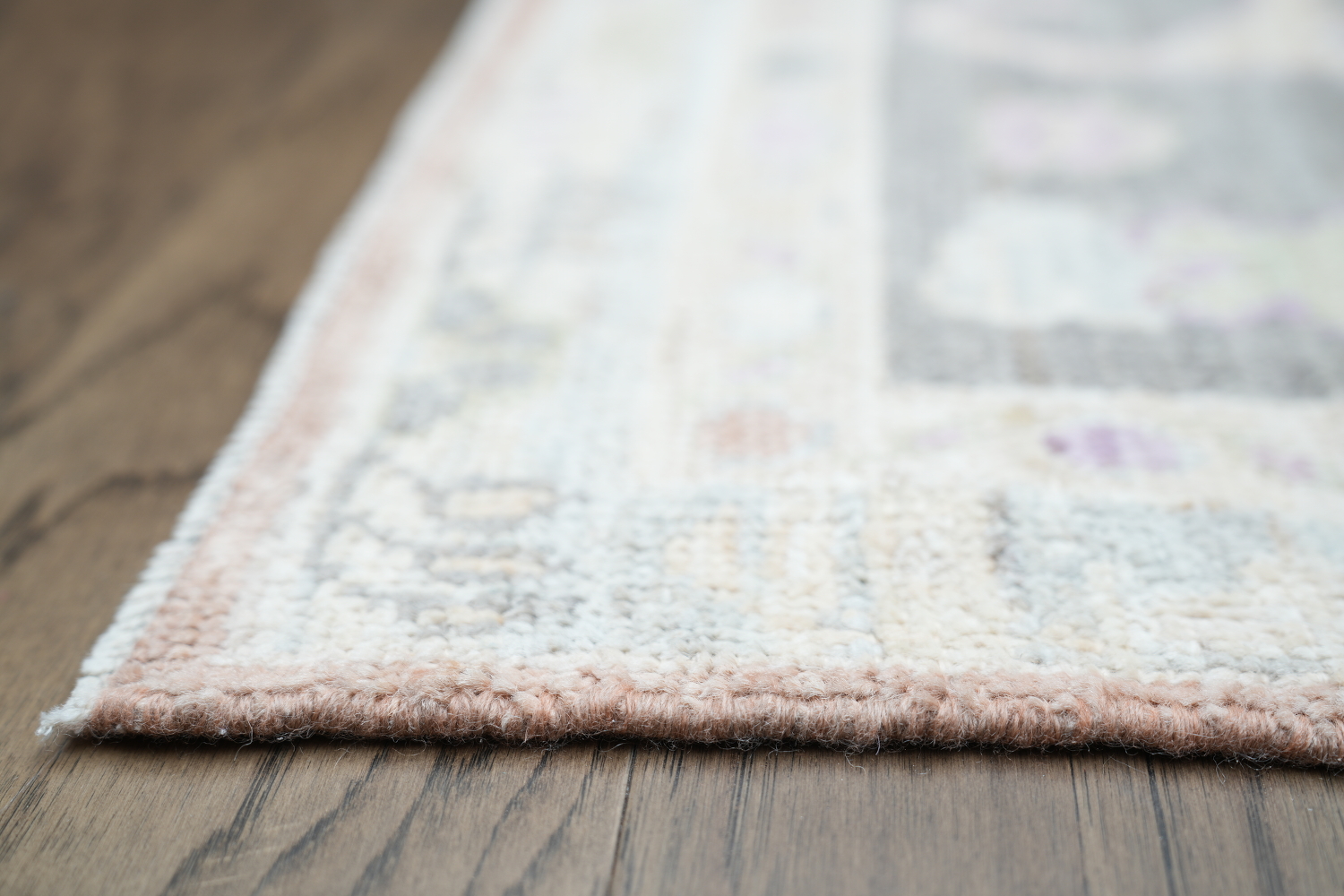 Rust and Gray Oushak Vegetable Dye Area Rug 9x12