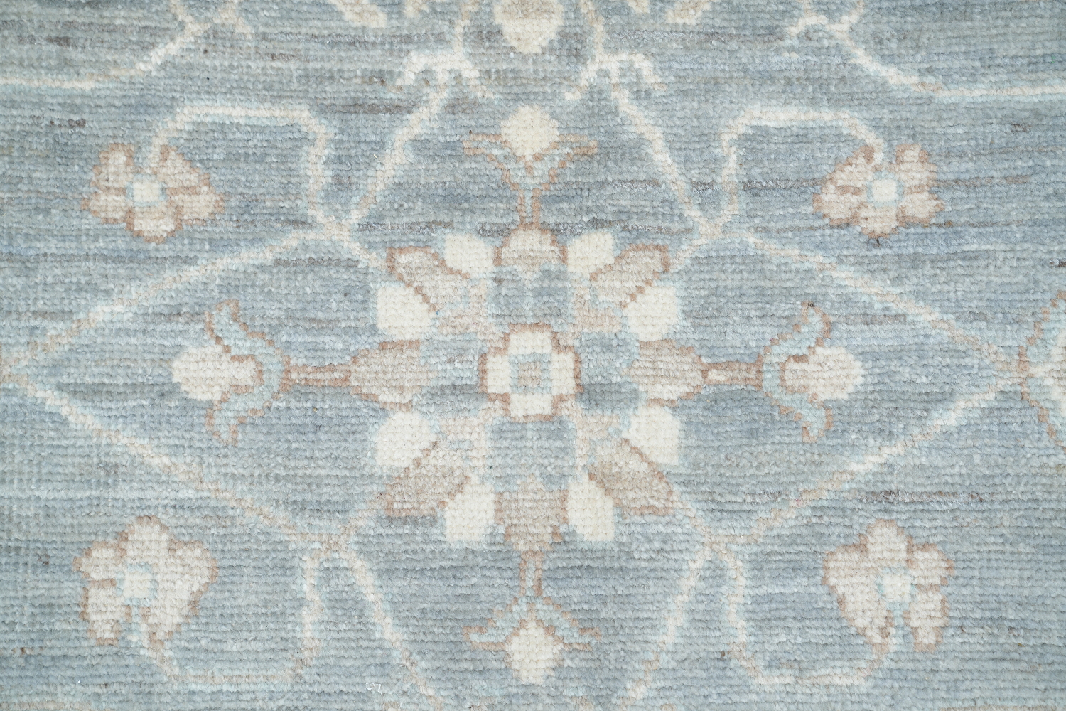 Vegetable Dye Muted Grey Oushak Turkish Area Rug 9x12