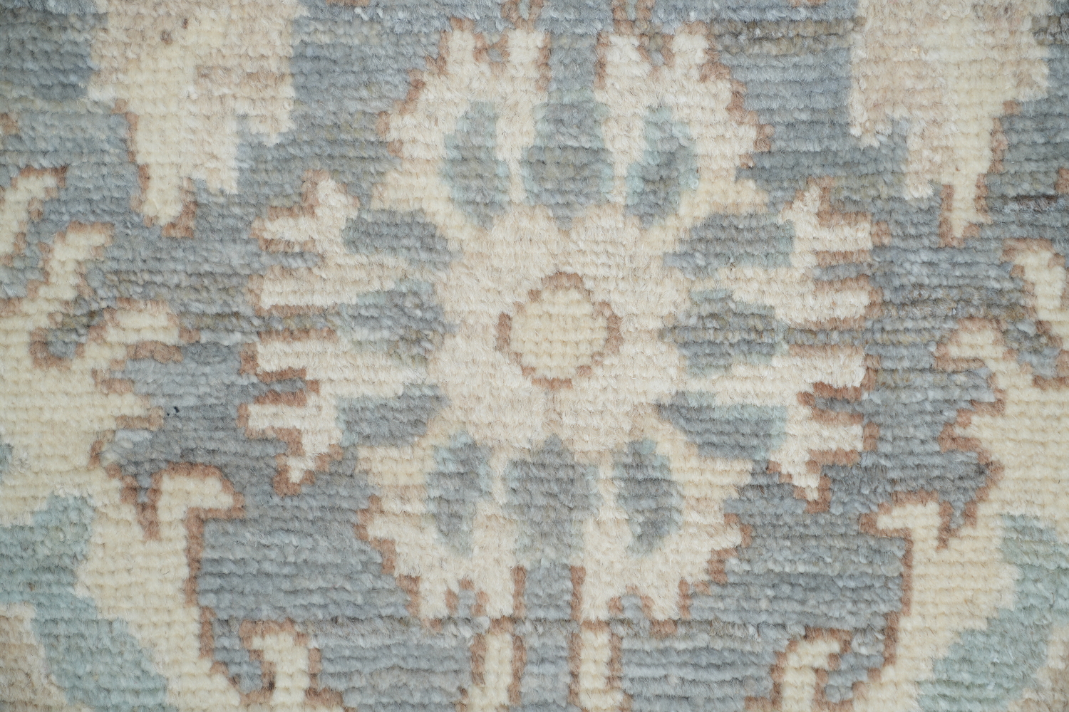 Vegetable Dye Muted Grey Oushak Turkish Area Rug 9x12