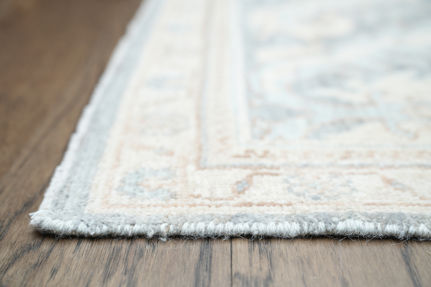 Vegetable Dye Muted Grey Oushak Turkish Area Rug 9x12