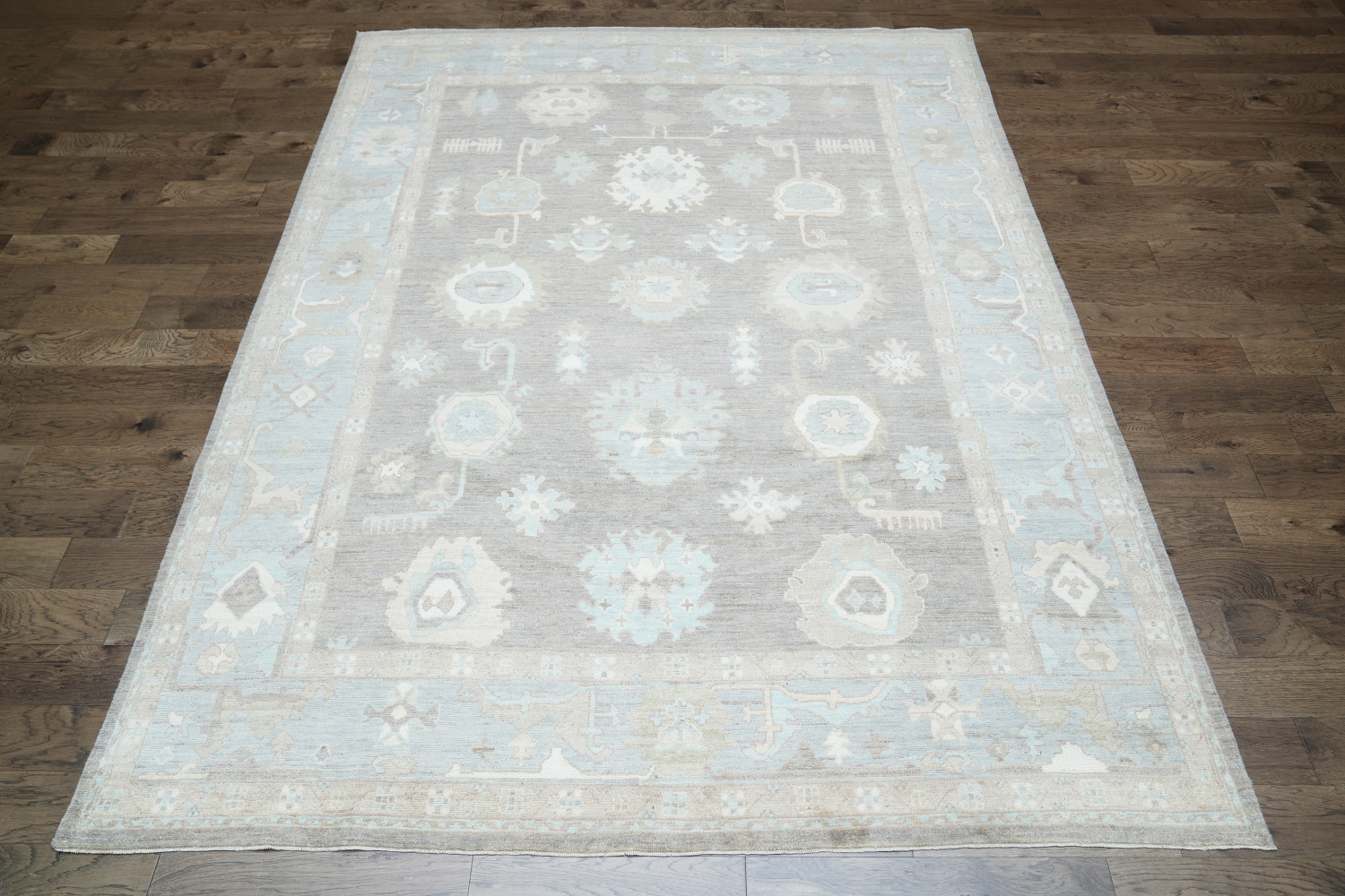 Vegetable Dye Pastel Color Oushak Turkish Area Rug 9x12