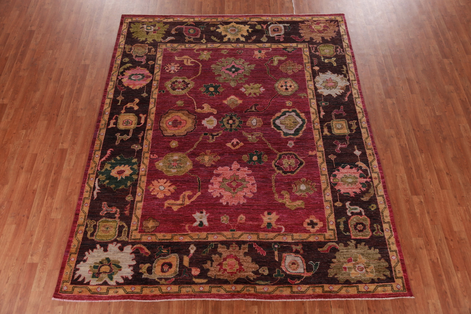 Vegetable Dye Floral Oushak Turkish Area Rug 8x10