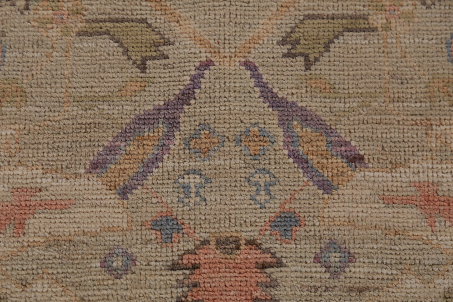 Vegetable Dye Wool Oushak Turkish Area Rug 9x12