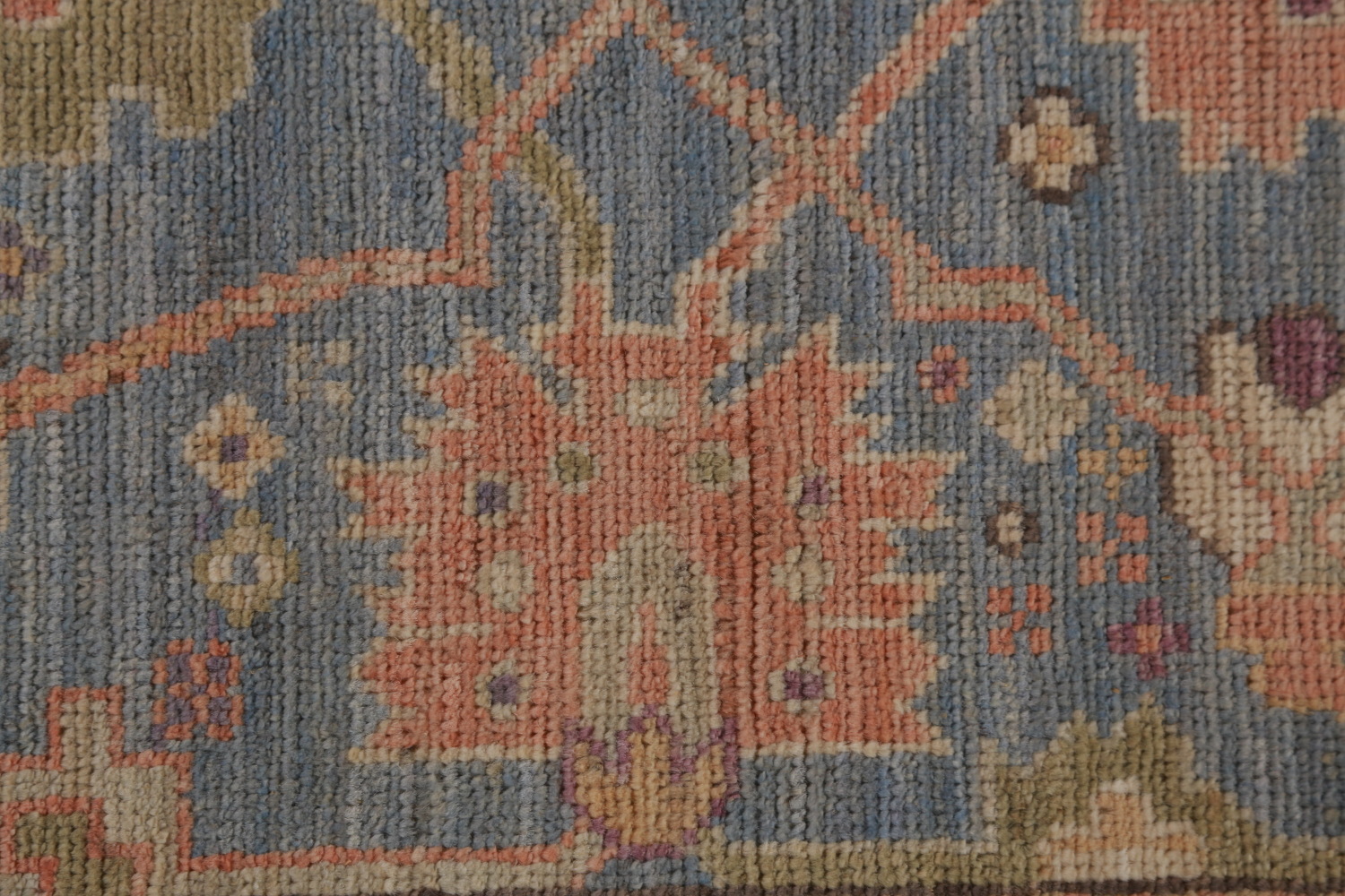 Vegetable Dye Wool Oushak Turkish Area Rug 9x12