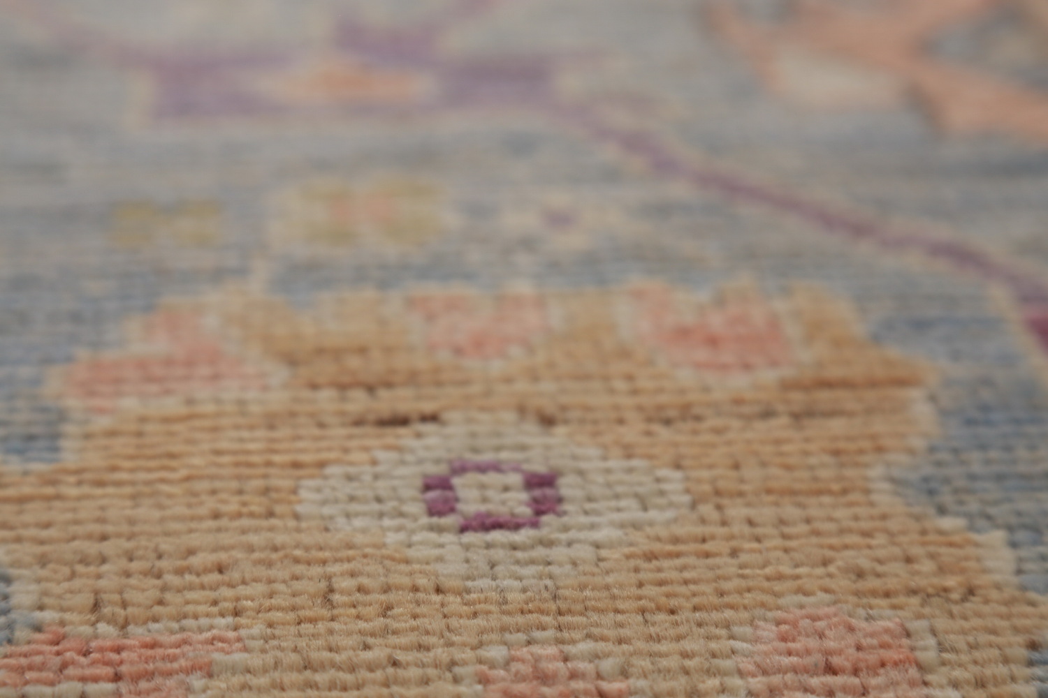 Vegetable Dye Wool Oushak Turkish Area Rug 9x12
