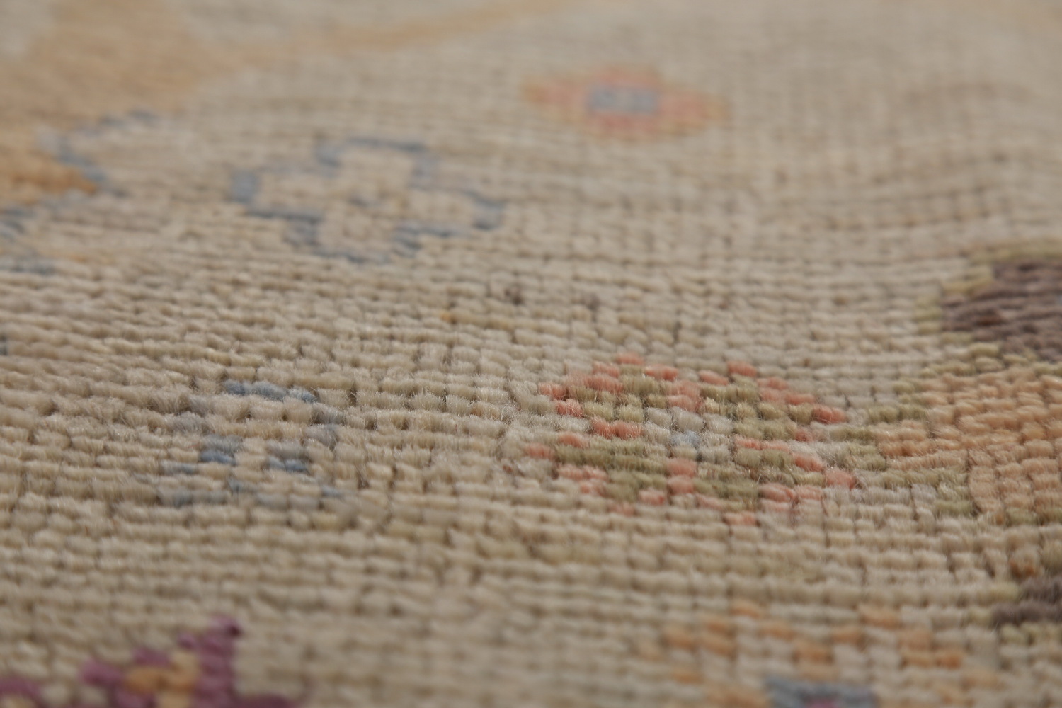 Vegetable Dye Wool Oushak Turkish Area Rug 9x12