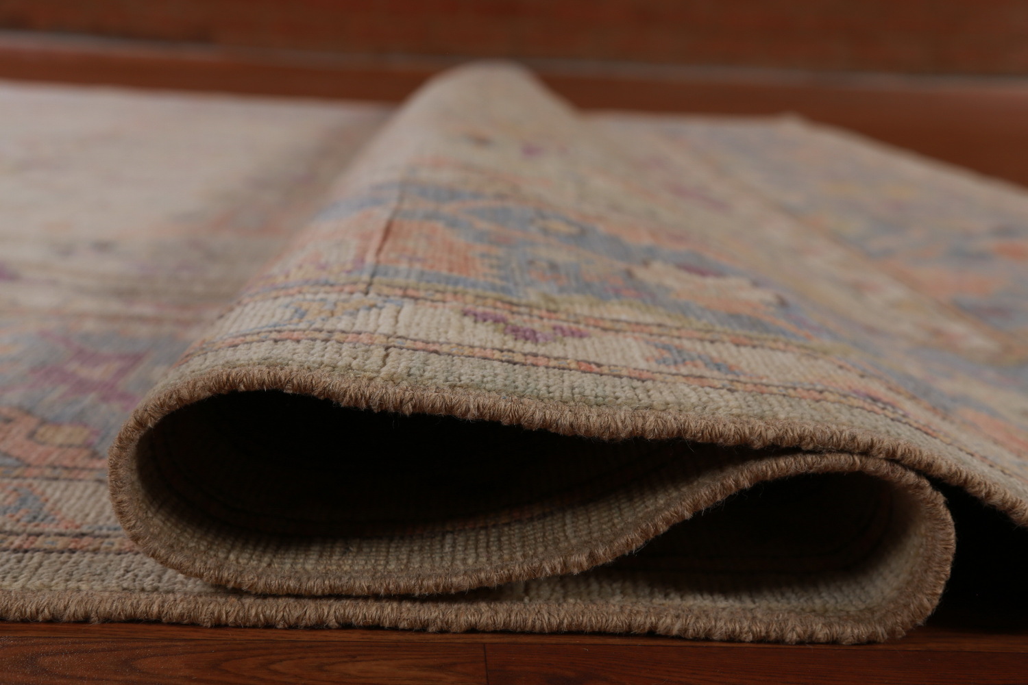 Vegetable Dye Wool Oushak Turkish Area Rug 9x12