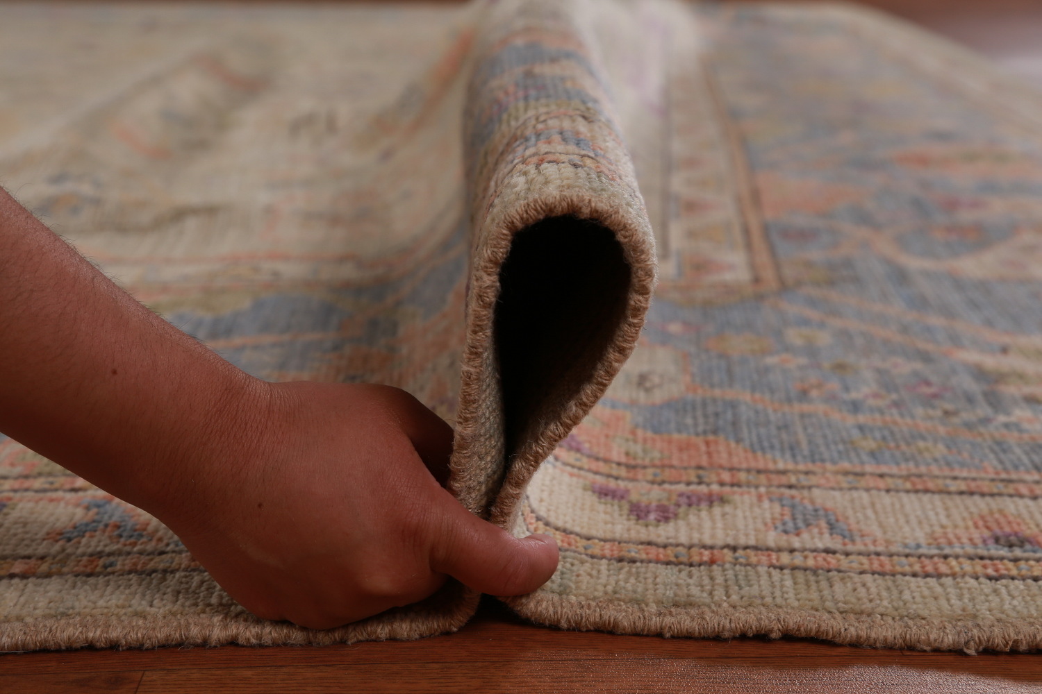 Vegetable Dye Wool Oushak Turkish Area Rug 9x12