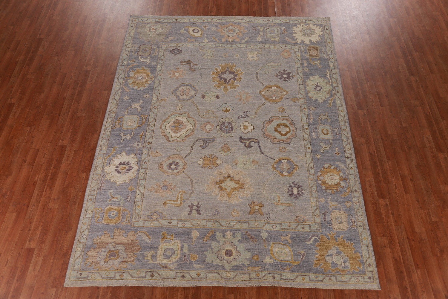 Vegetable Dye Wool Oushak Turkish Area Rug 8x11