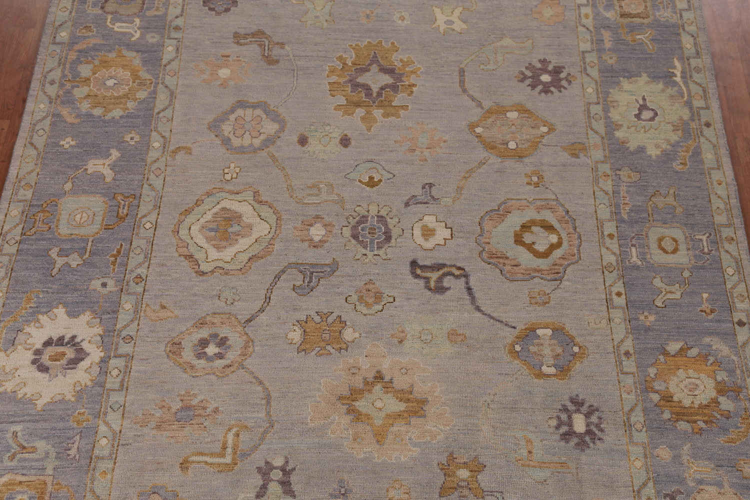 Vegetable Dye Wool Oushak Turkish Area Rug 8x11