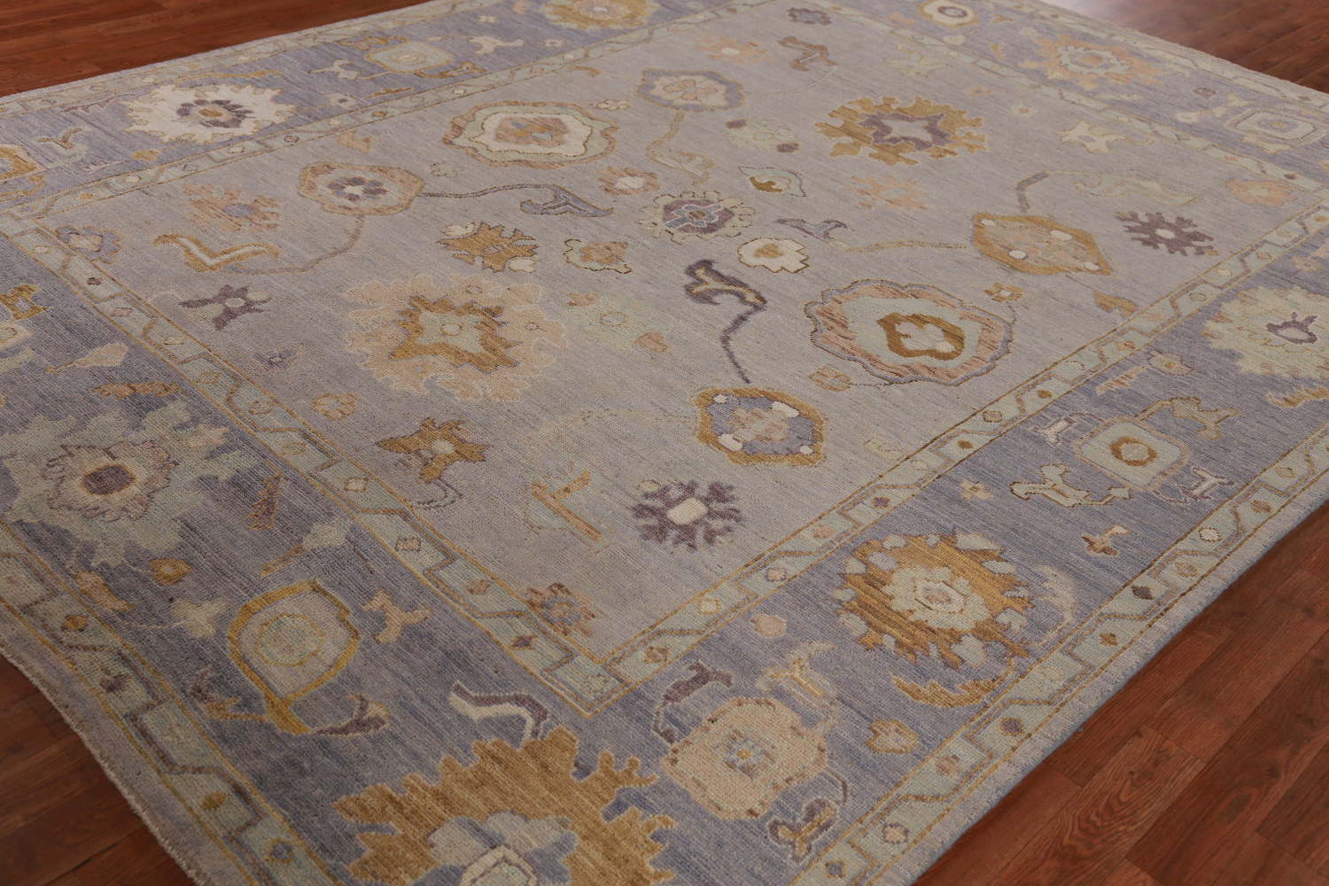 Vegetable Dye Wool Oushak Turkish Area Rug 8x11