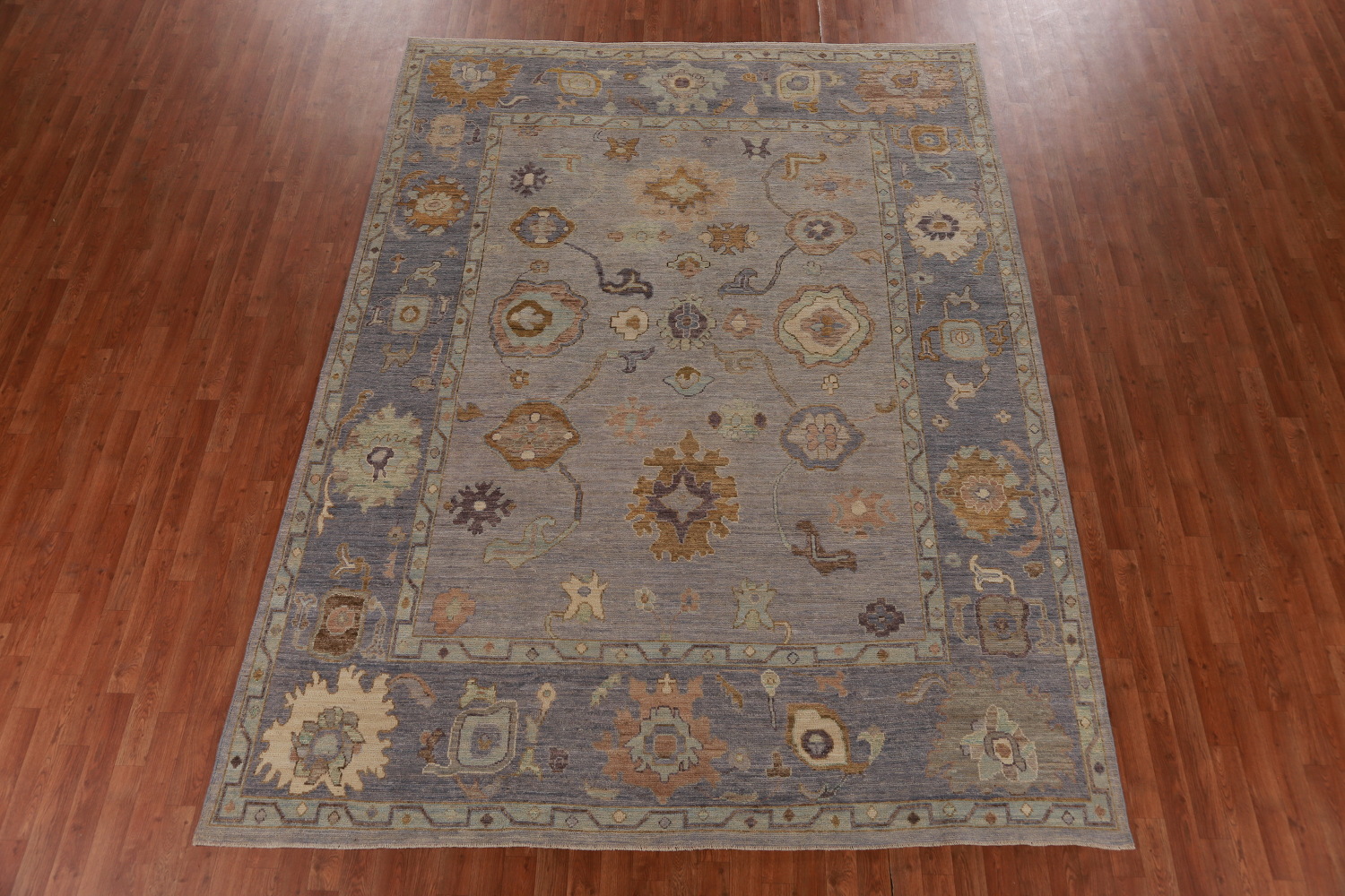 Vegetable Dye Wool Oushak Turkish Area Rug 8x11