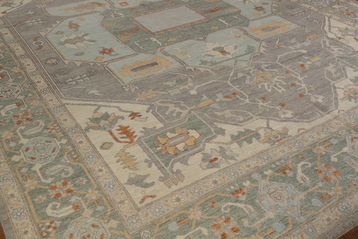 Vegetable Dye Oushak Turkish Large Rug 10x14