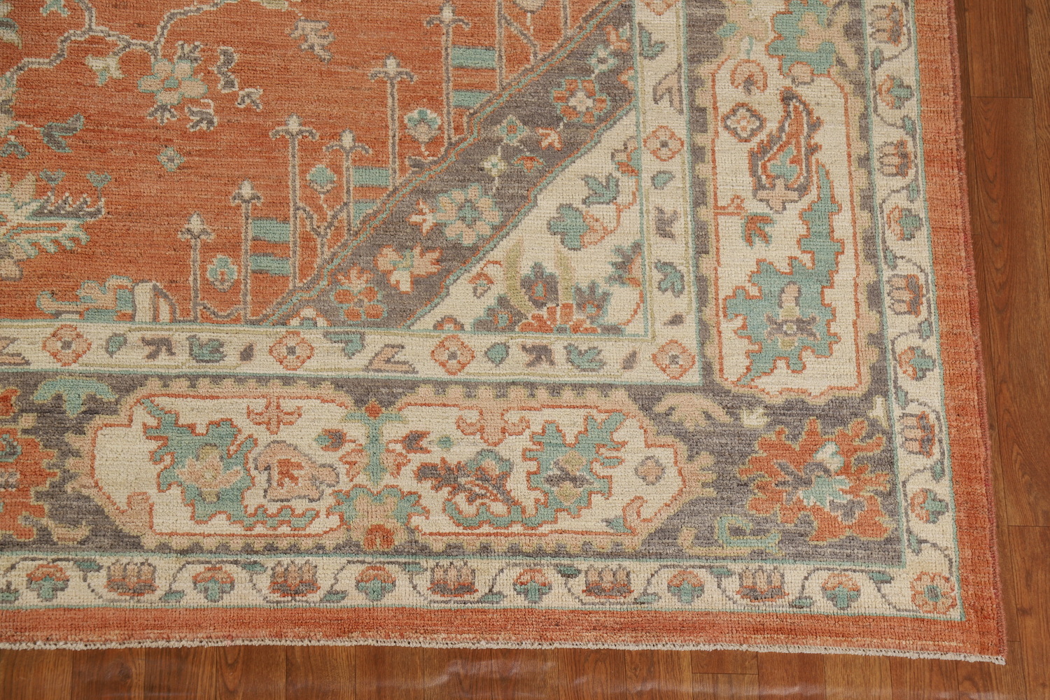 Handmade Orange Oushak Vegetable Dye Area Rug 8x10