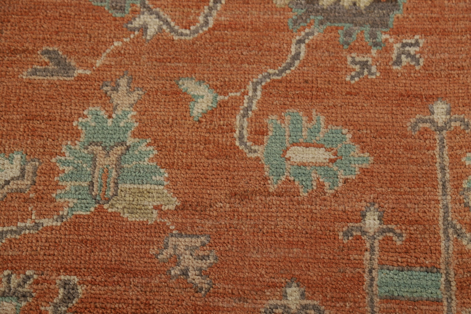 Handmade Orange Oushak Vegetable Dye Area Rug 8x10