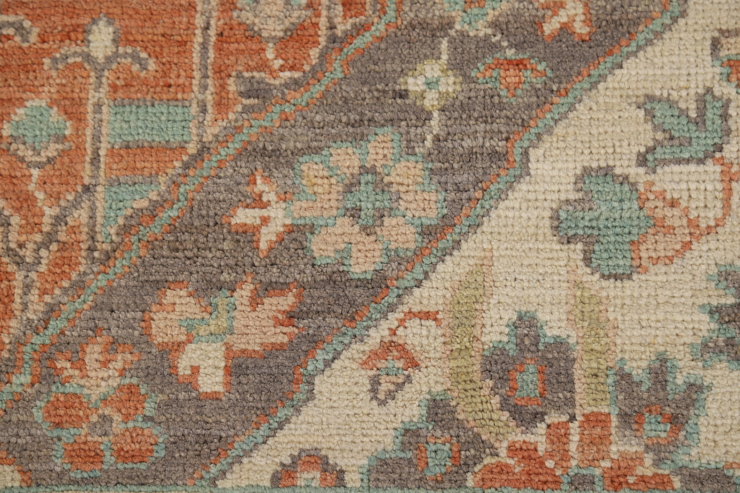 Handmade Orange Oushak Vegetable Dye Area Rug 8x10