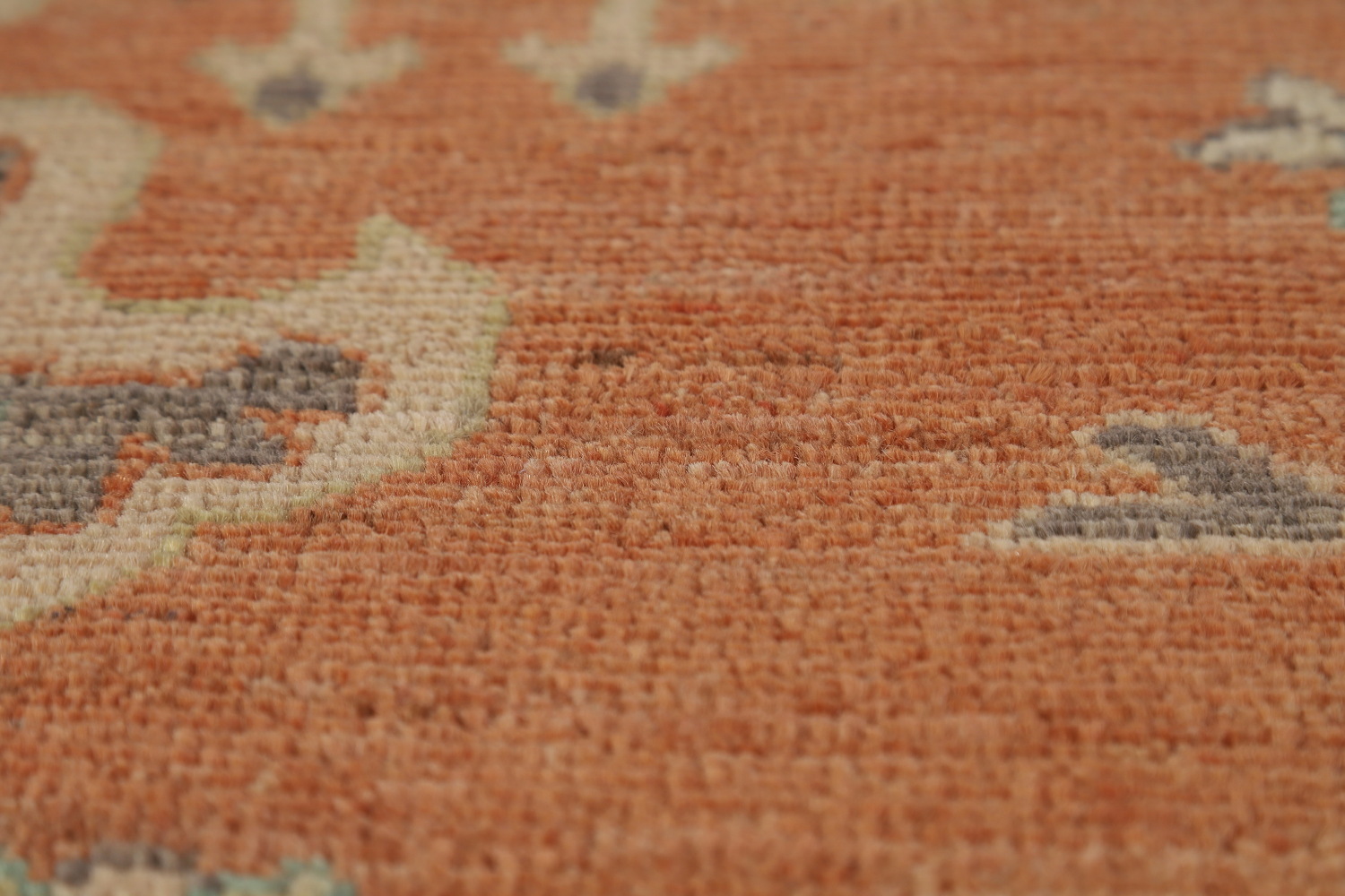 Handmade Orange Oushak Vegetable Dye Area Rug 8x10