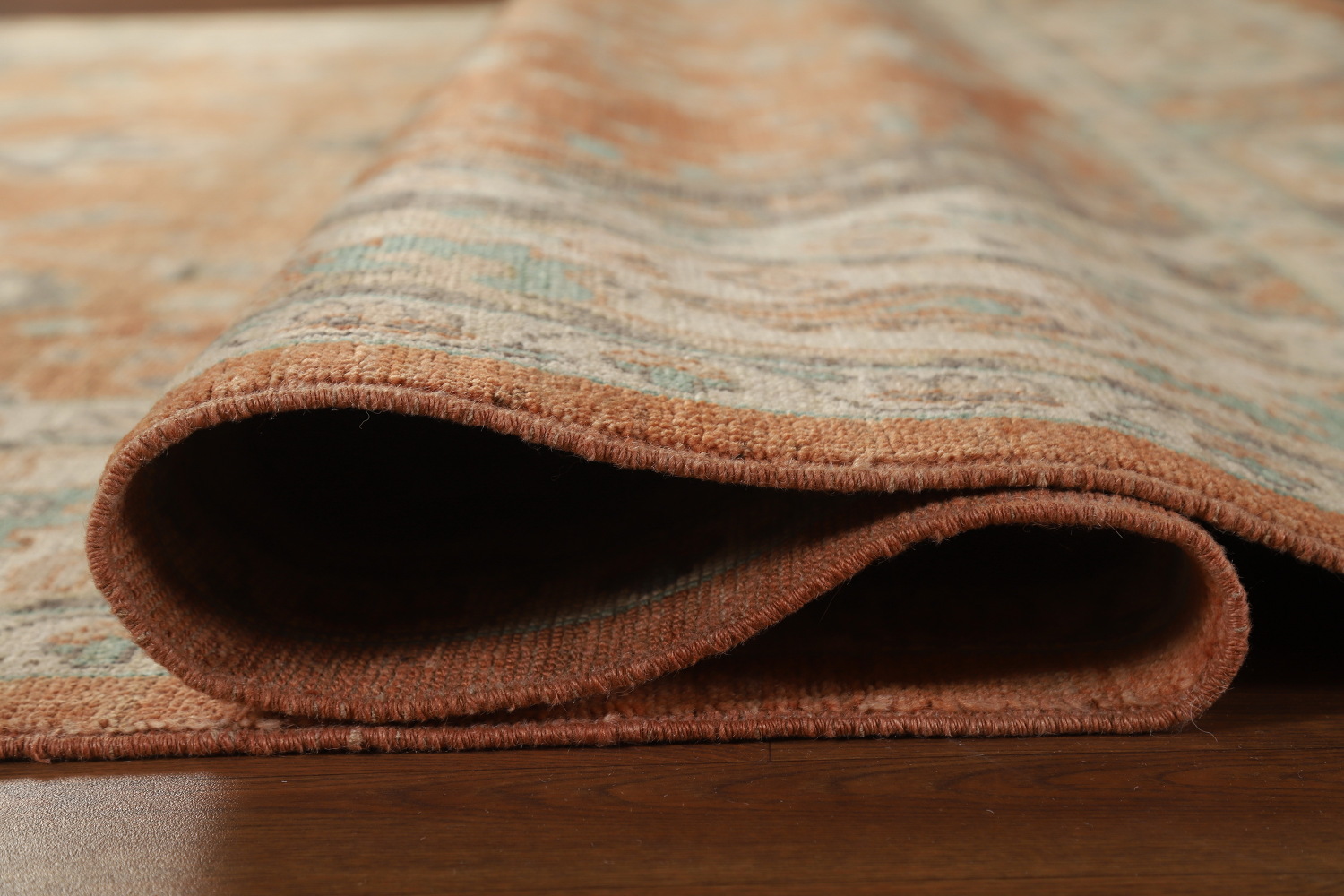 Handmade Orange Oushak Vegetable Dye Area Rug 8x10