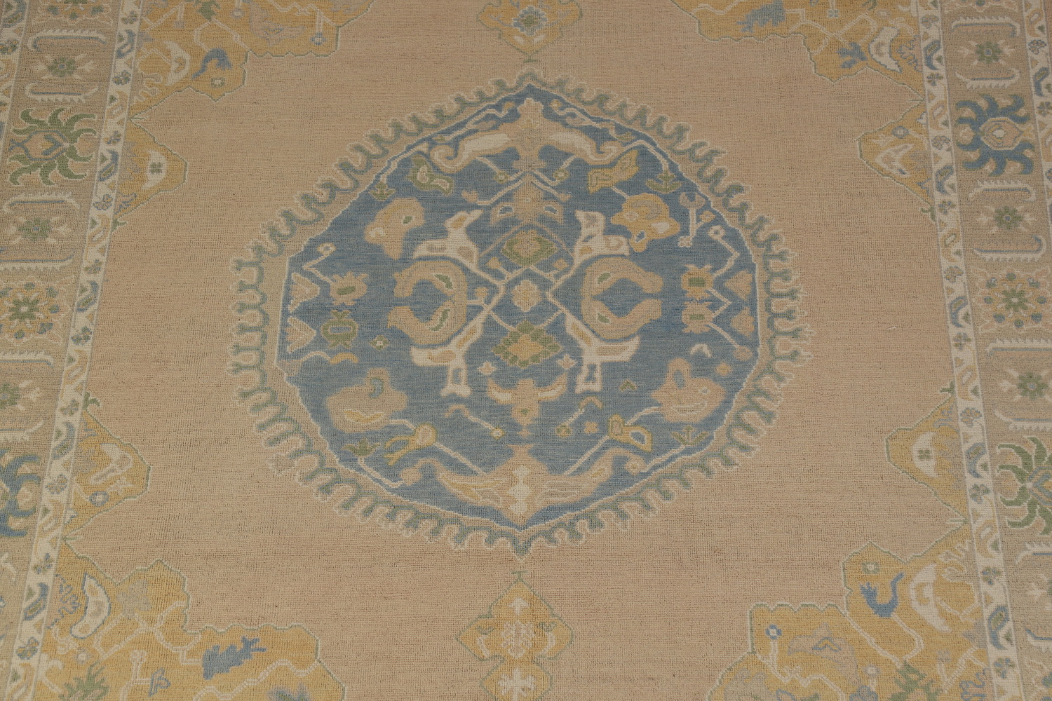Vegetable Dye Wool Oushak Turkish Area Rug 8x10
