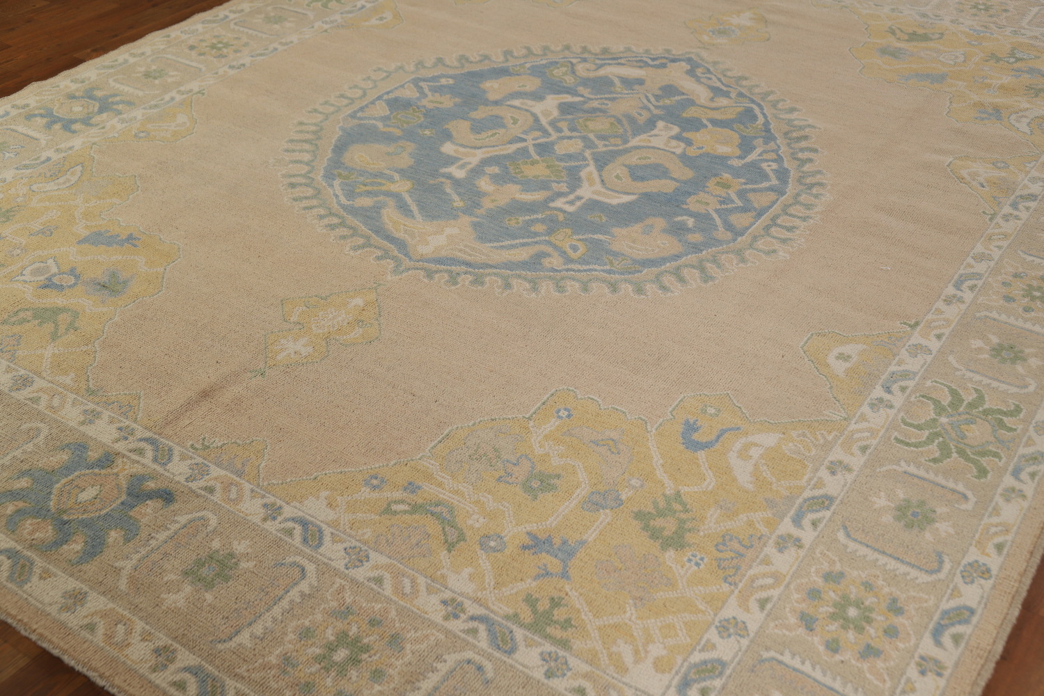Vegetable Dye Wool Oushak Turkish Area Rug 8x10