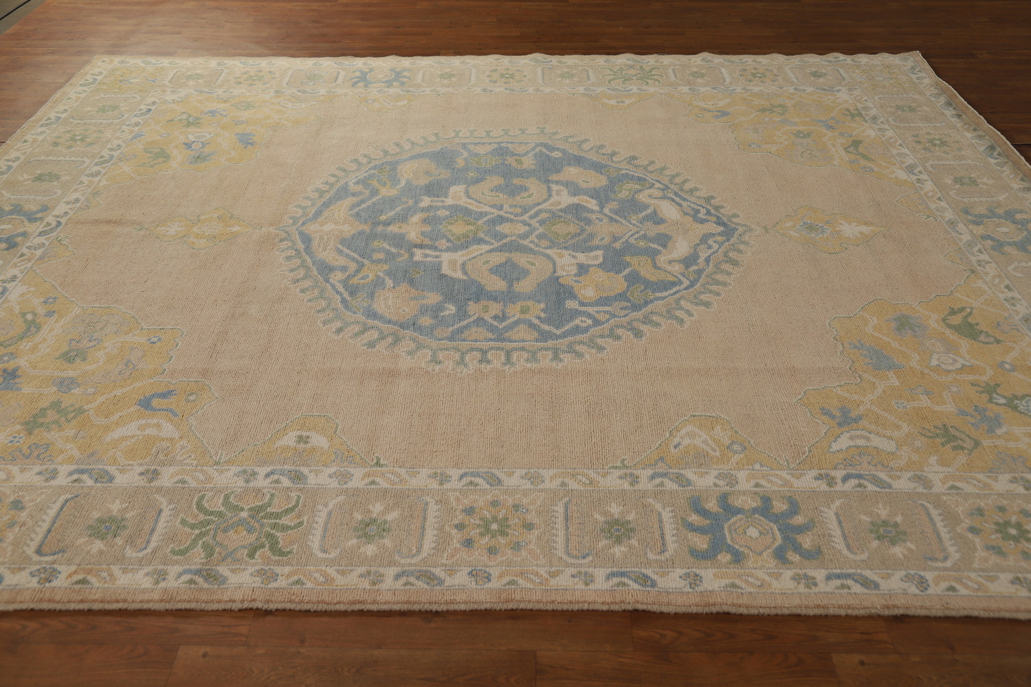 Vegetable Dye Wool Oushak Turkish Area Rug 8x10