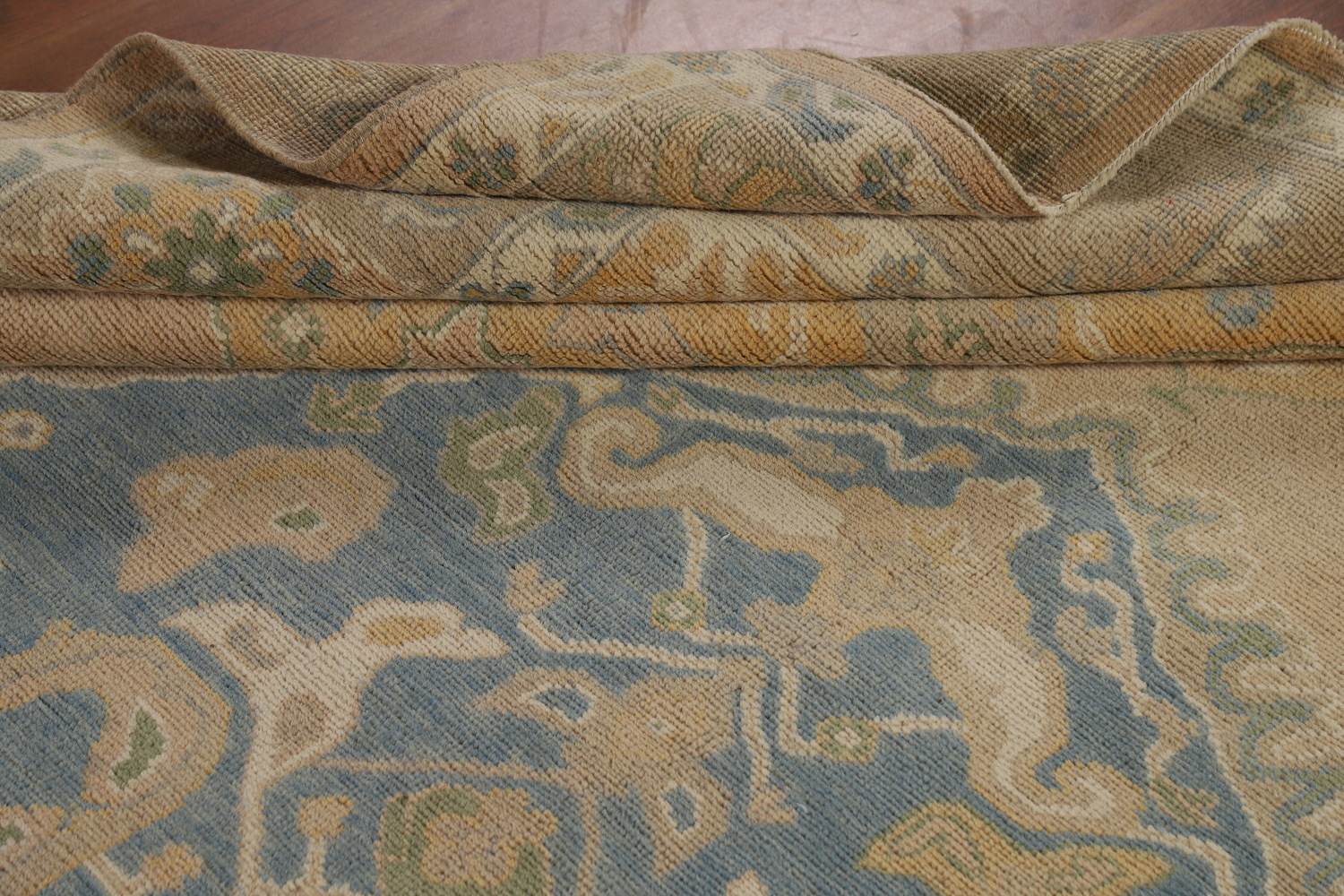 Vegetable Dye Wool Oushak Turkish Area Rug 8x10