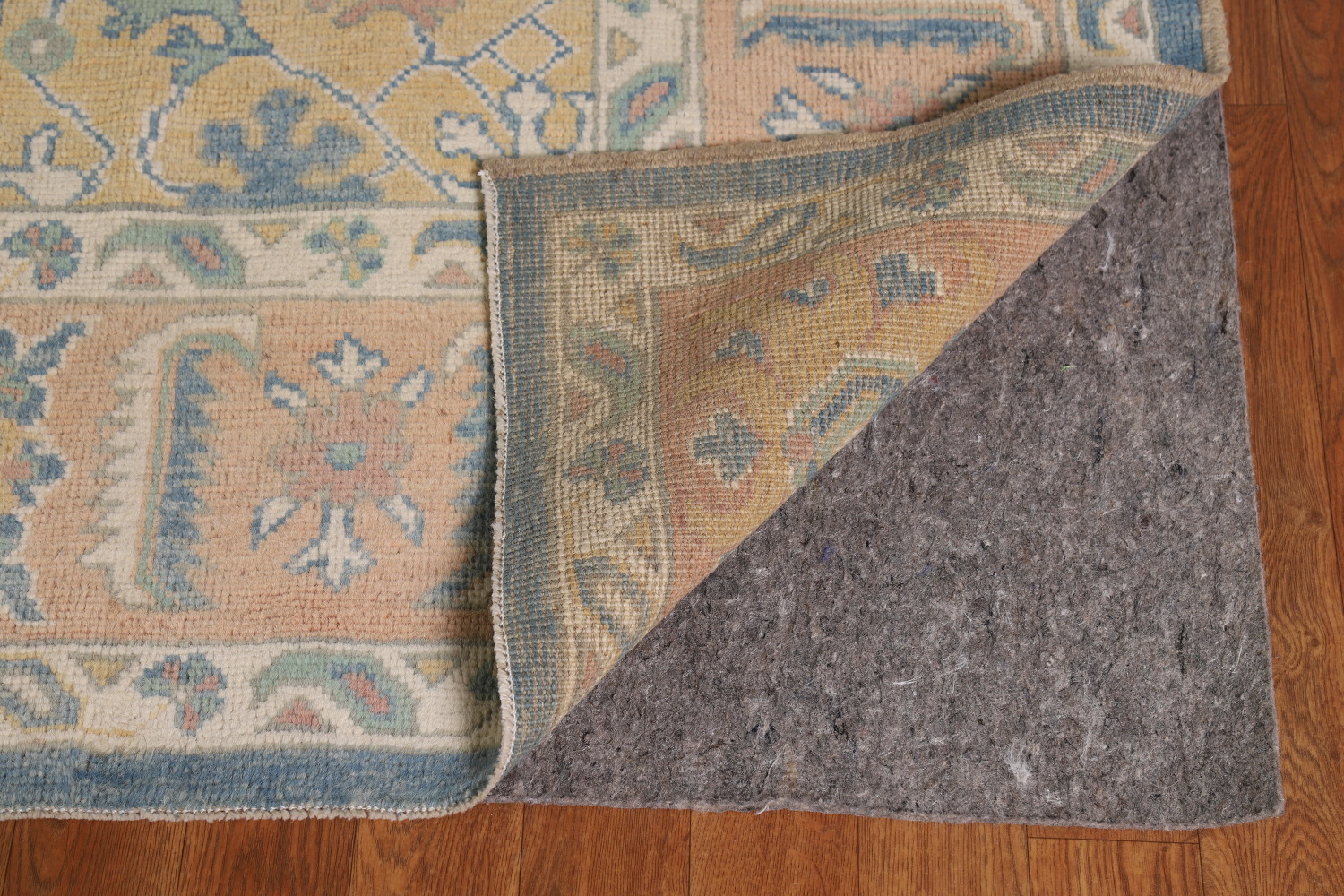 Vegetable Dye Blue Oushak Turkish Area Rug 8x10