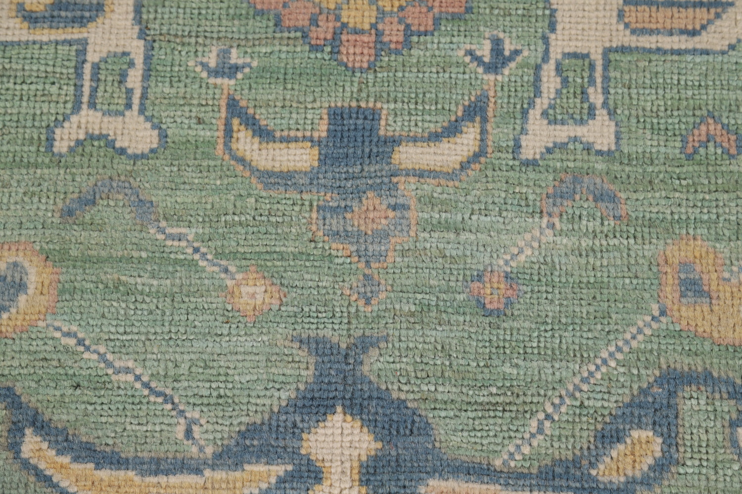 Vegetable Dye Blue Oushak Turkish Area Rug 8x10