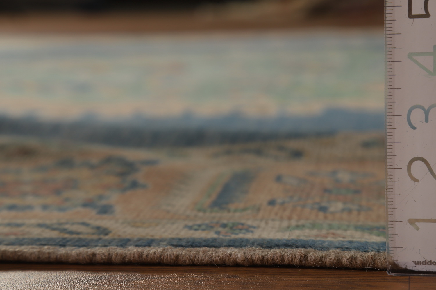 Vegetable Dye Blue Oushak Turkish Area Rug 8x10