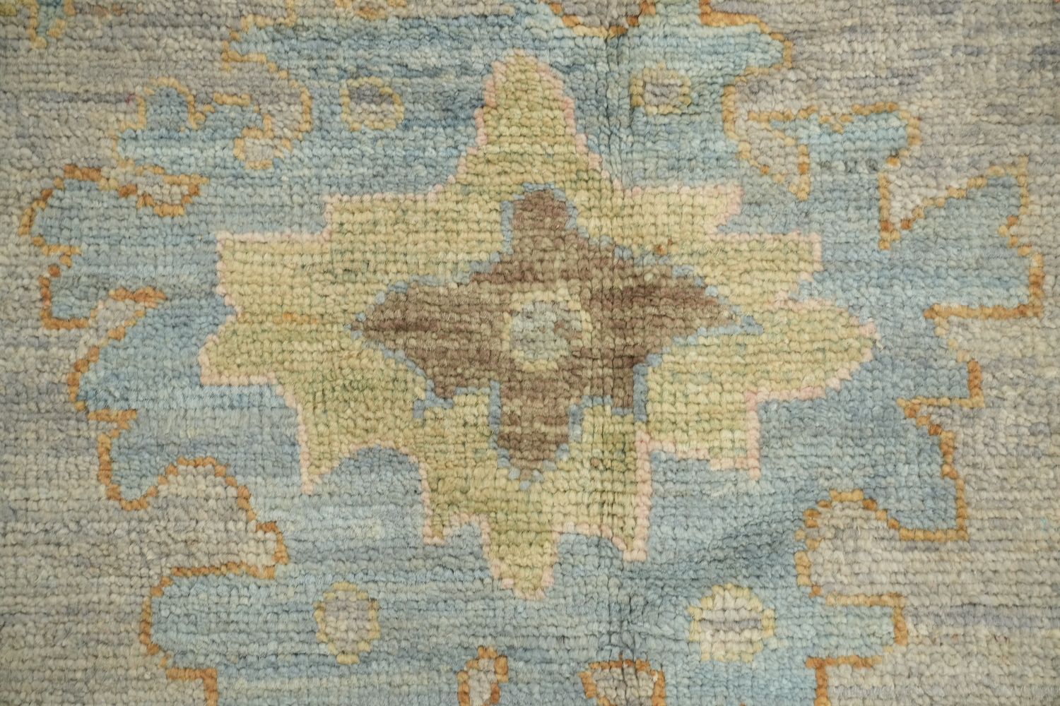 Elegant Pastel Floral Pattern Traditional Oushak Turkish Rug for Living Room 8x10 ft