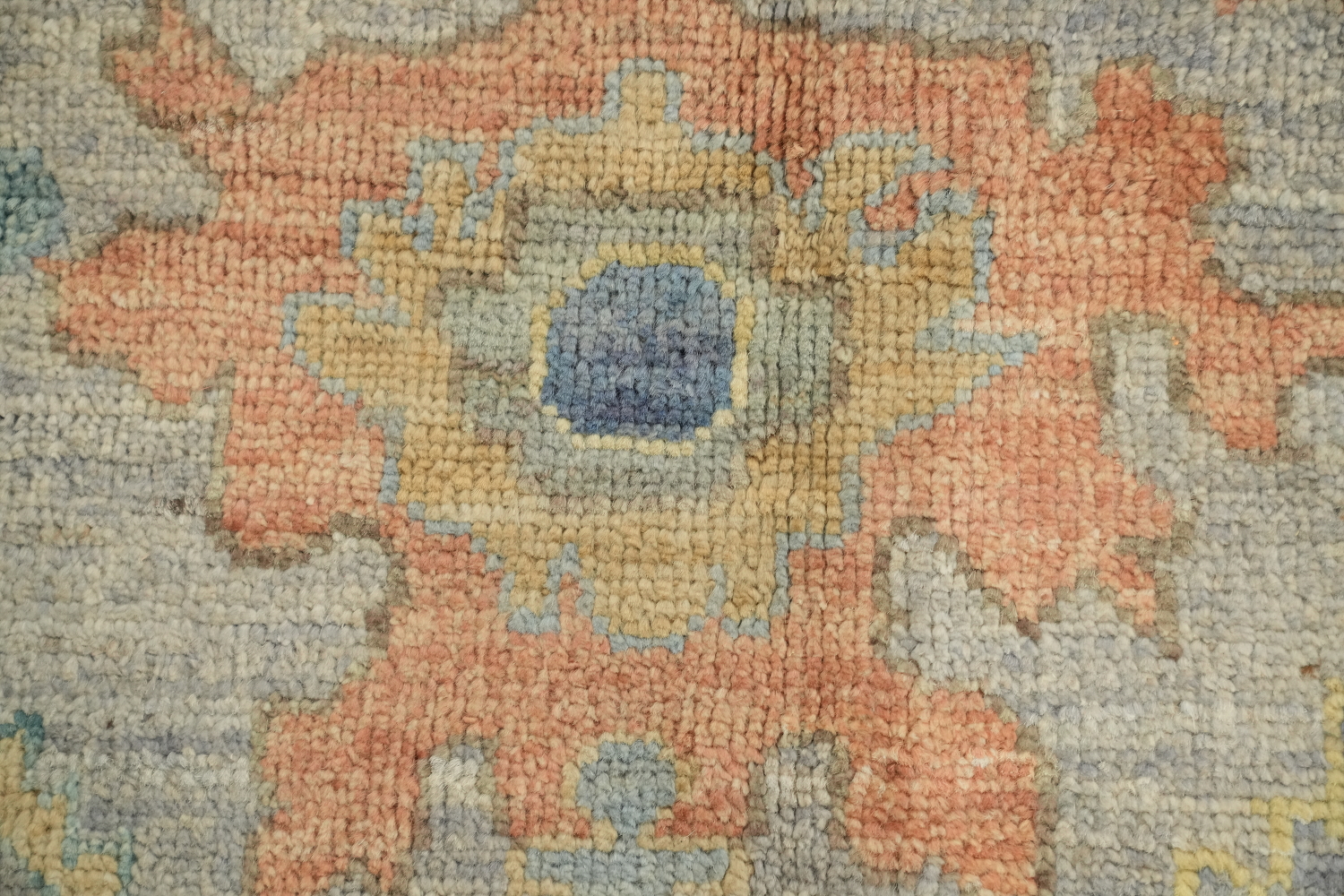 Elegant Pastel Floral Pattern Traditional Oushak Turkish Rug for Living Room 8x10 ft