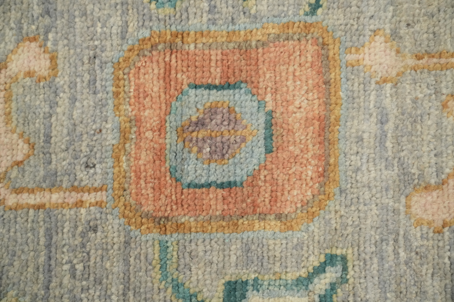 Elegant Pastel Floral Pattern Traditional Oushak Turkish Rug for Living Room 8x10 ft
