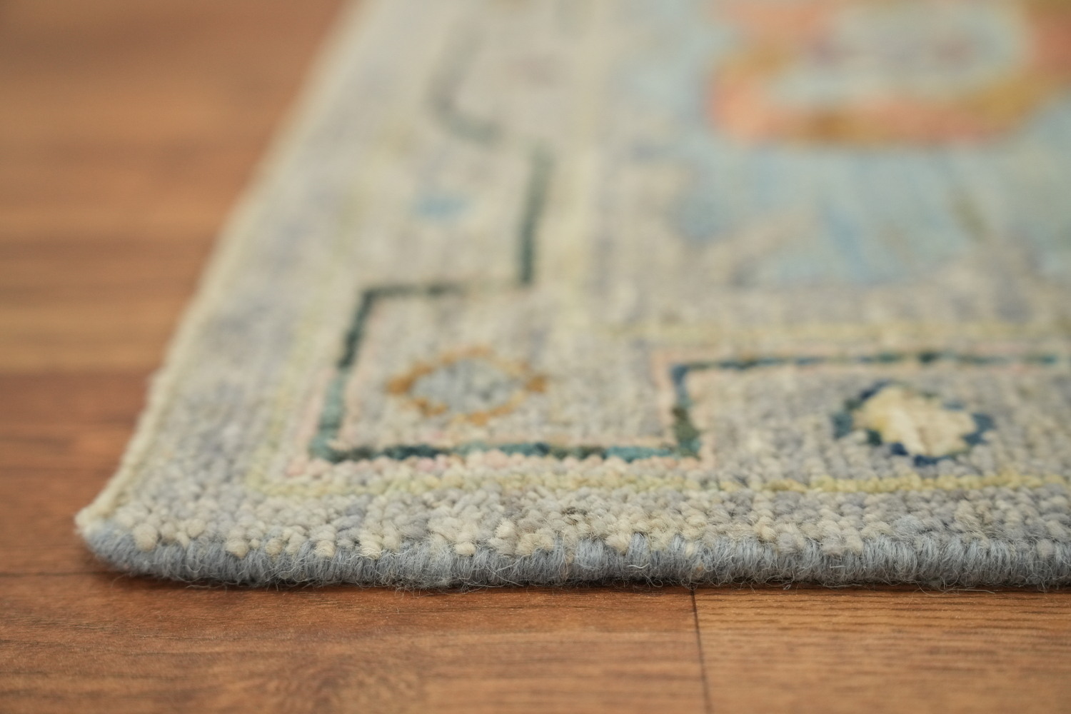 Elegant Pastel Floral Pattern Traditional Oushak Turkish Rug for Living Room 8x10 ft