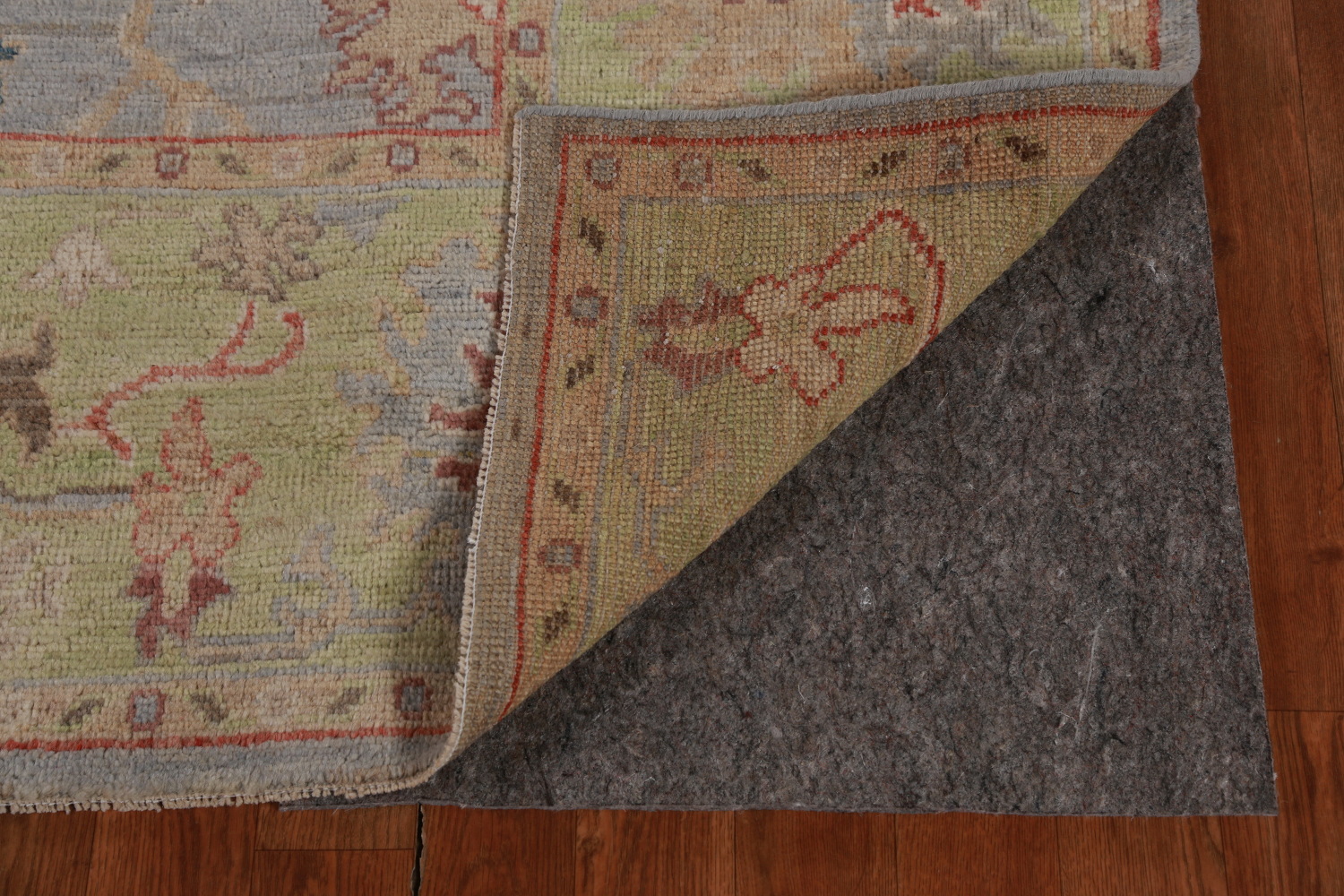 Vegetable Dye Blue Oushak Turkish Area Rug 6x9