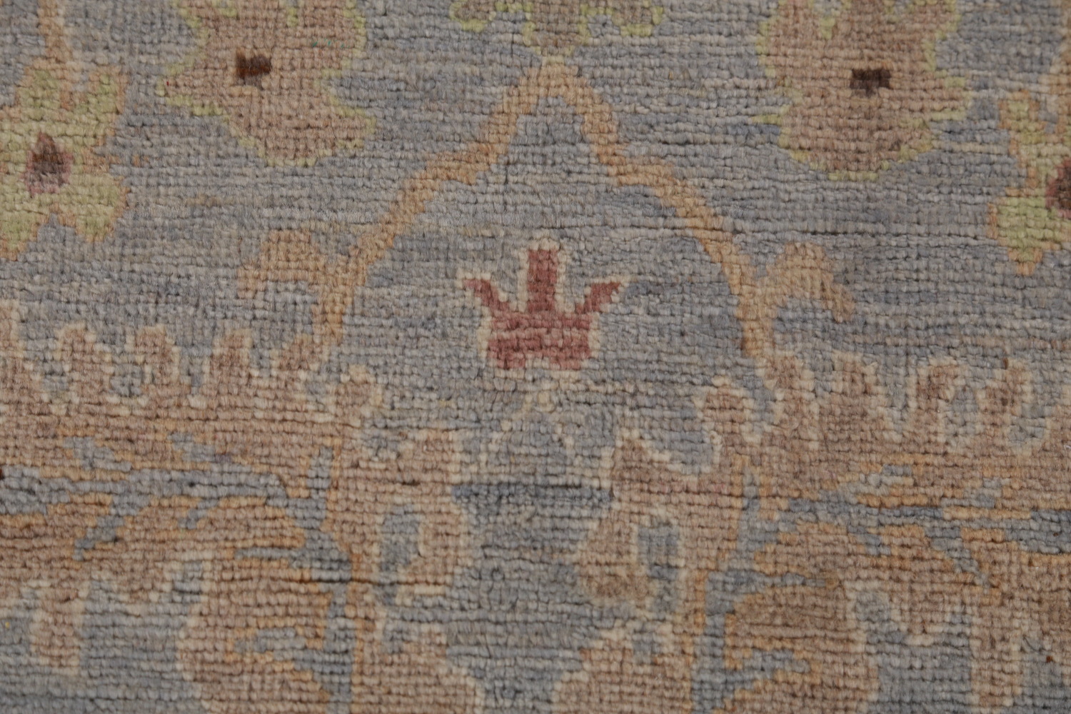 Vegetable Dye Blue Oushak Turkish Area Rug 6x9