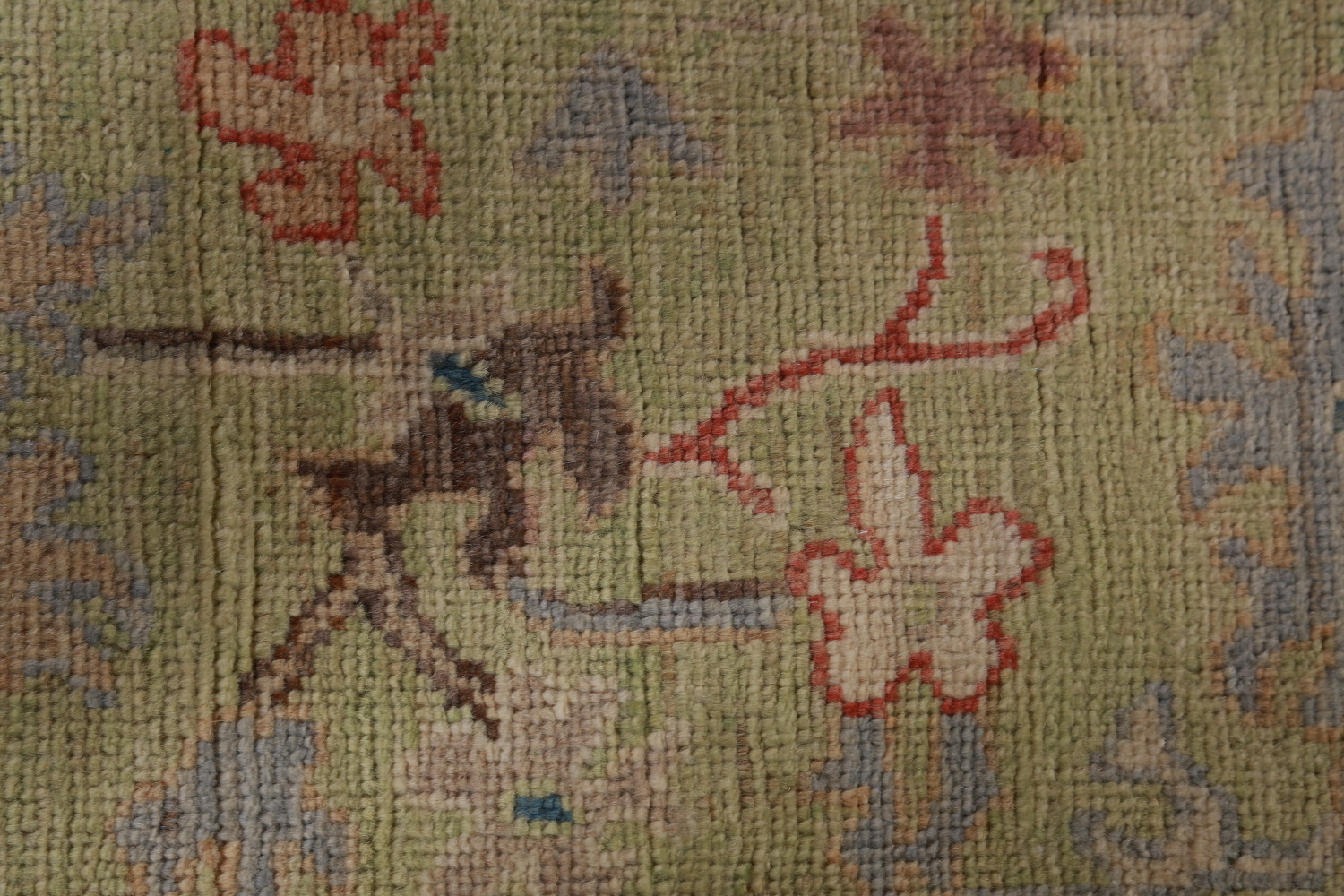 Vegetable Dye Blue Oushak Turkish Area Rug 6x9