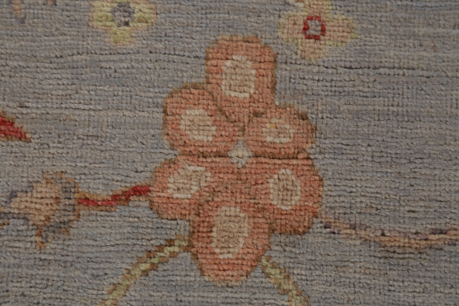 Vegetable Dye Blue Oushak Turkish Area Rug 6x9