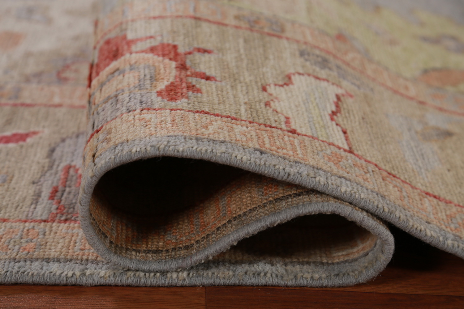Vegetable Dye Blue Oushak Turkish Area Rug 6x9