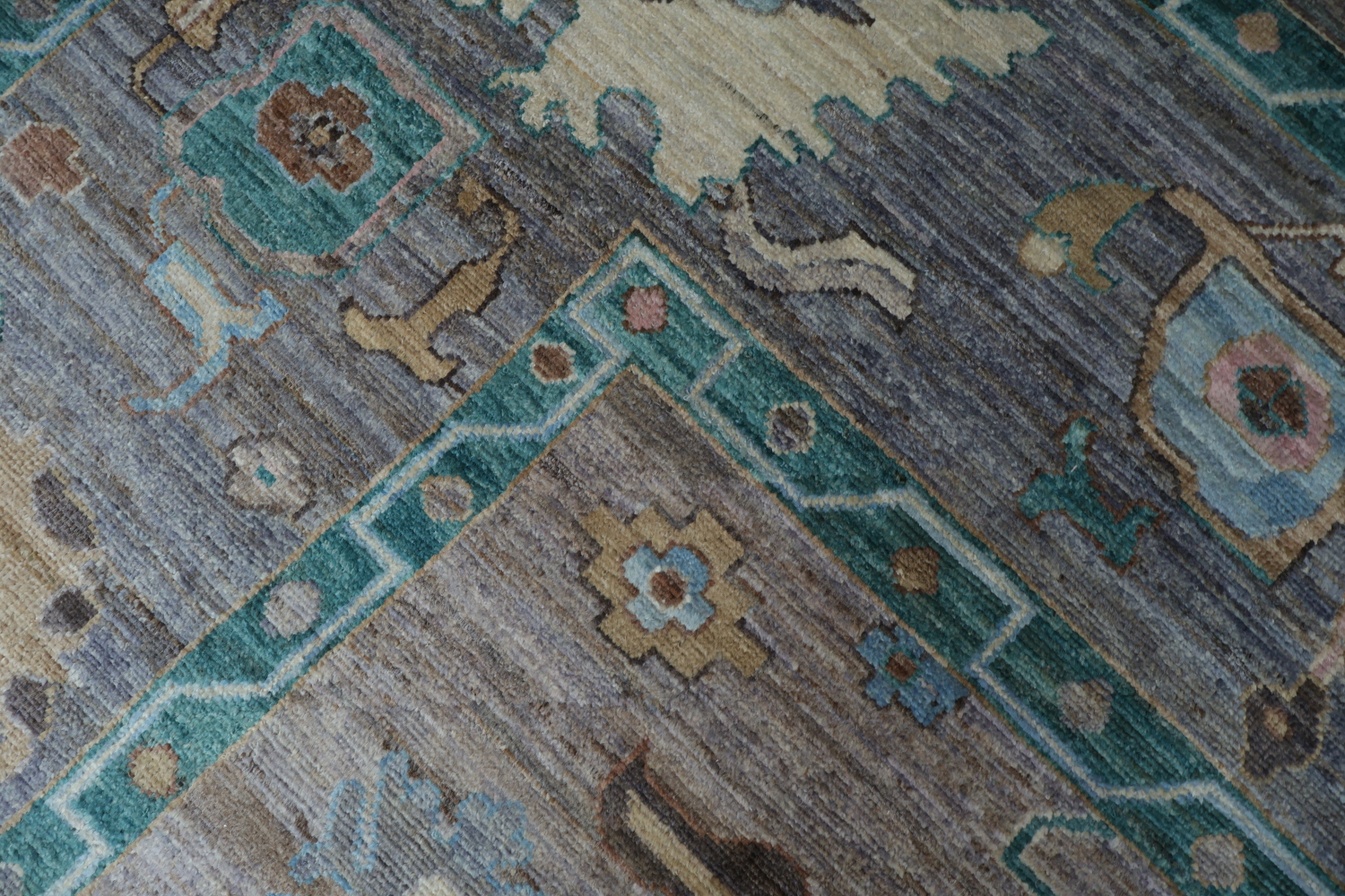Vegetable Dye Oushak Turkish Area Rug 9x12