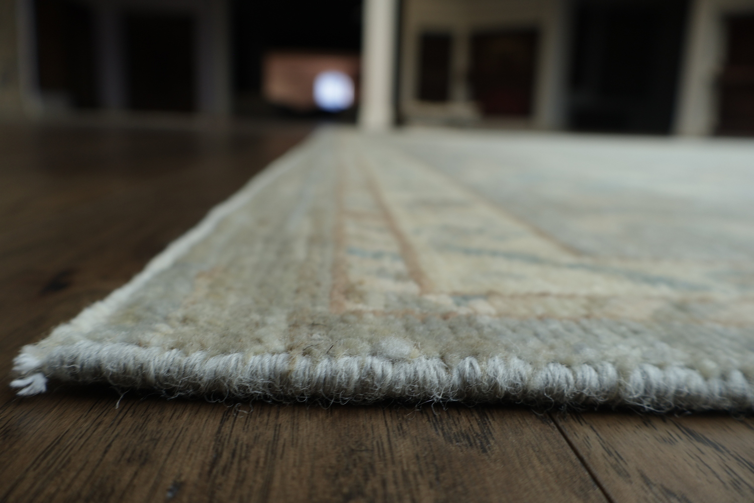 Vegetable Dye Gray Oushak Turkish Area Rug 9x12