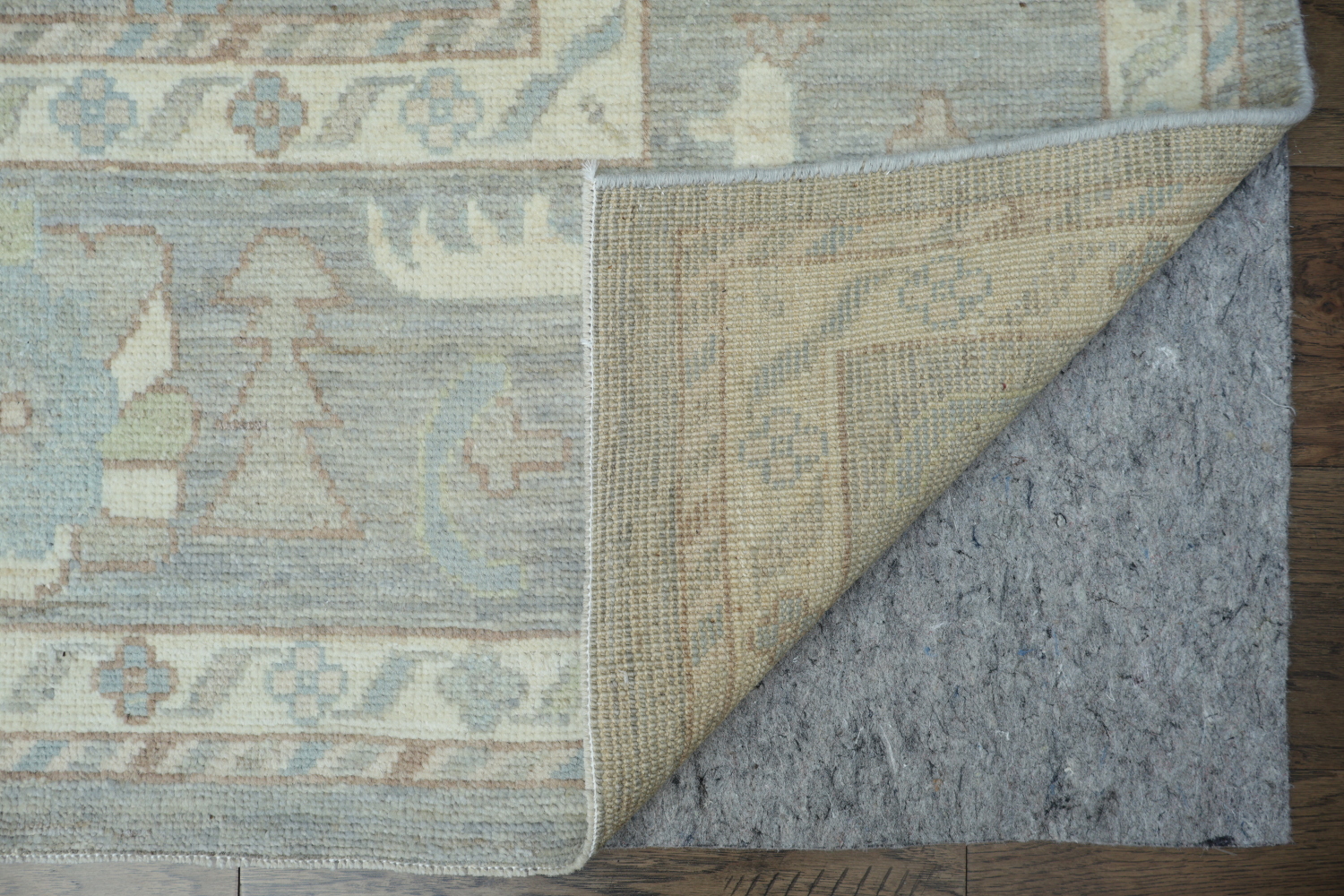 Vegetable Dye Gray Oushak Turkish Area Rug 9x12