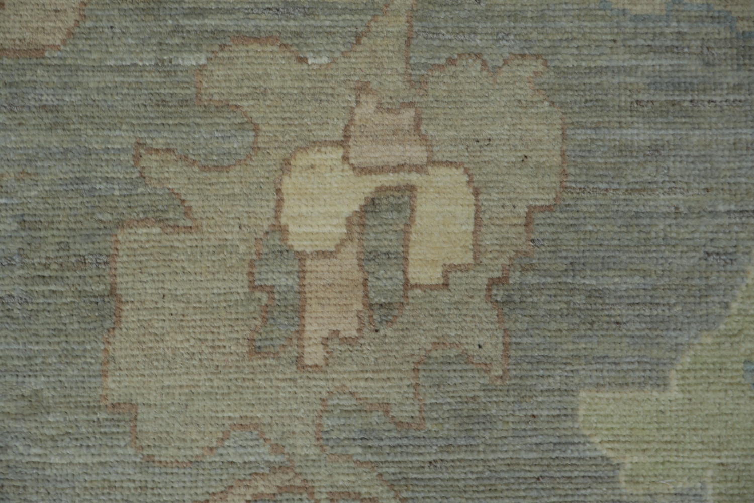 Vegetable Dye Gray Oushak Turkish Area Rug 9x12