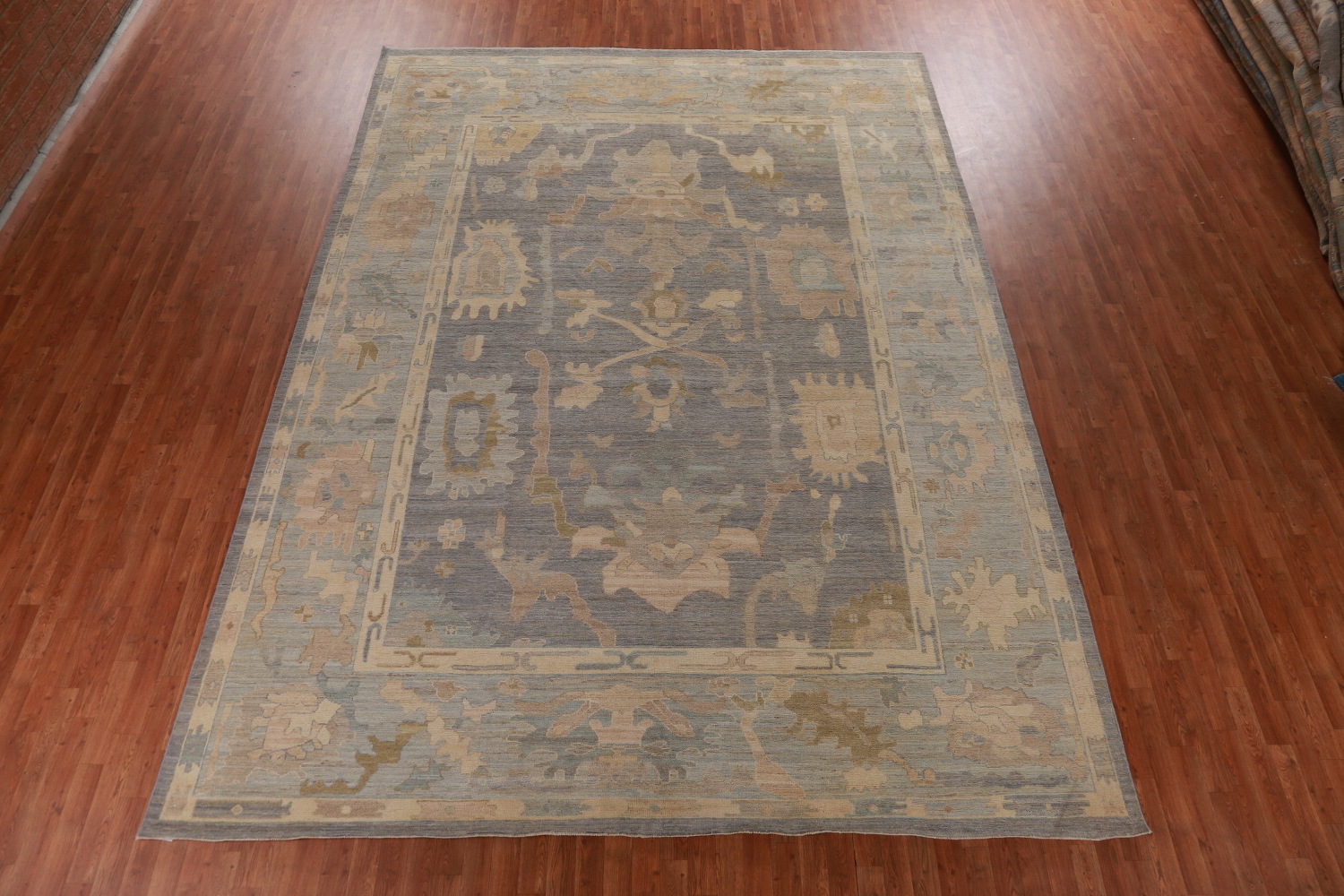 Vegetable Dye Oushak Turkish Large Rug 10x14